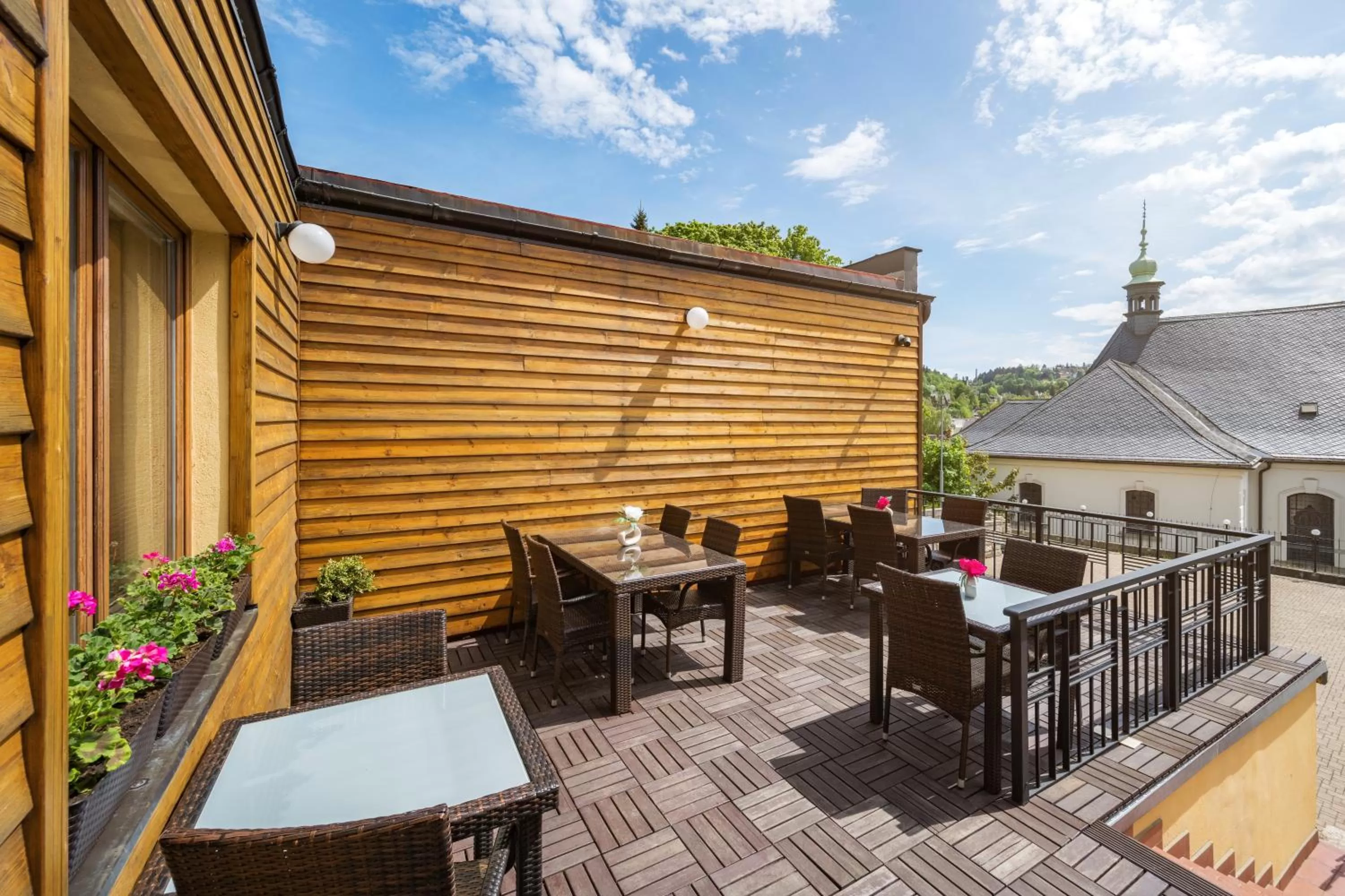 Balcony/Terrace in Hotel Zlaty Lev