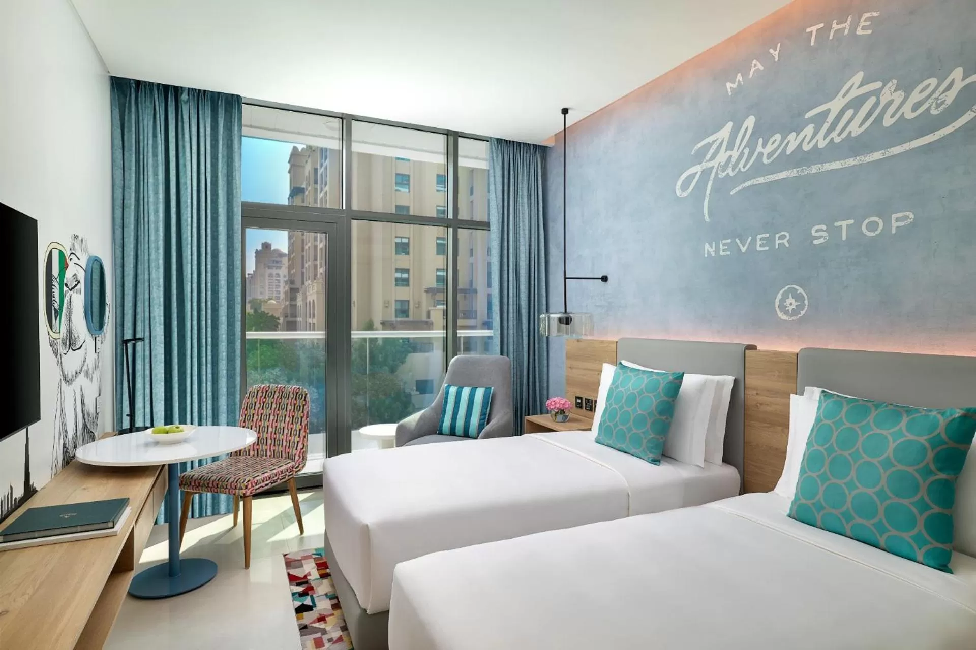 Balcony/Terrace, Bed in NH Collection Dubai The Palm