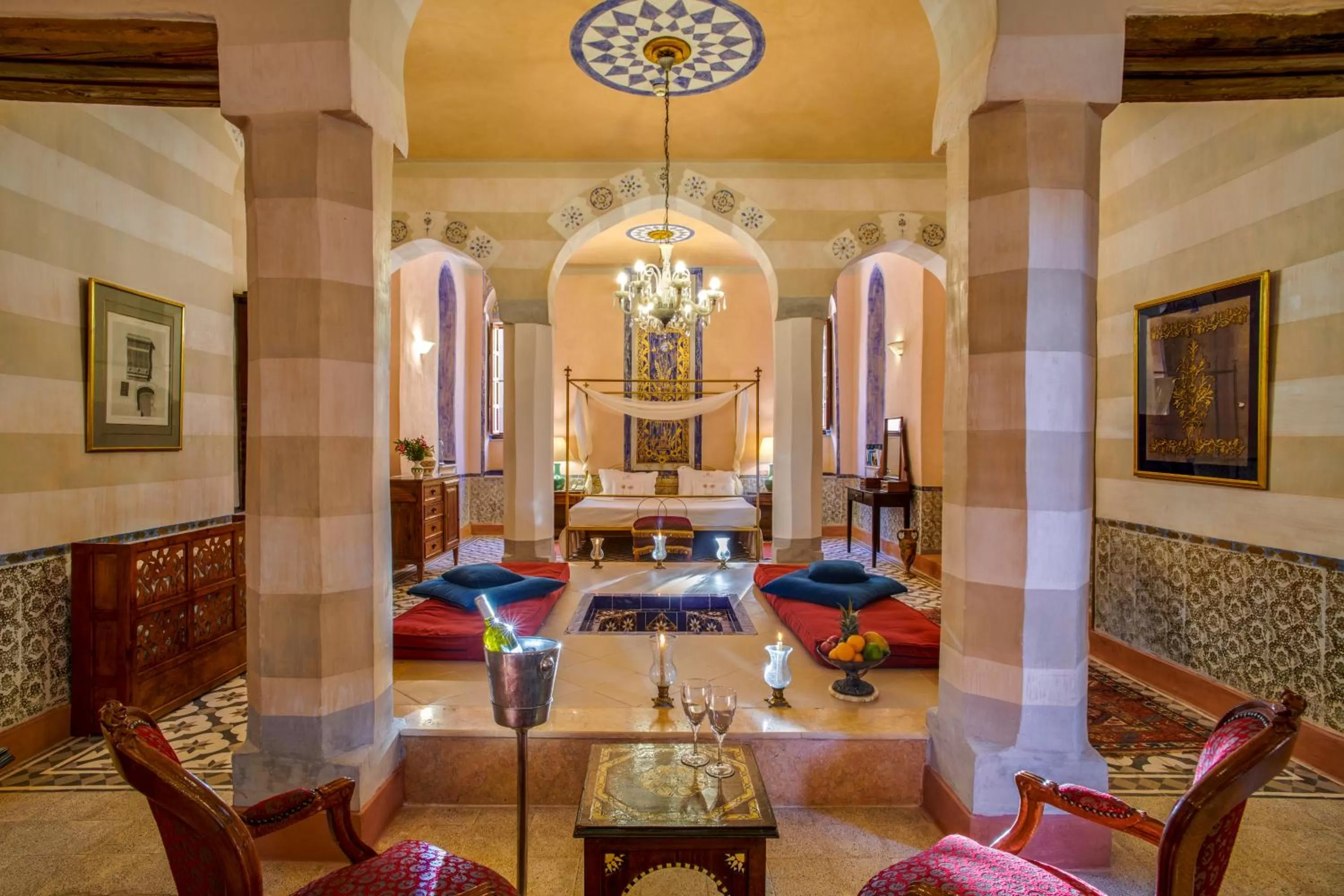 Seating area in Al Moudira Hotel