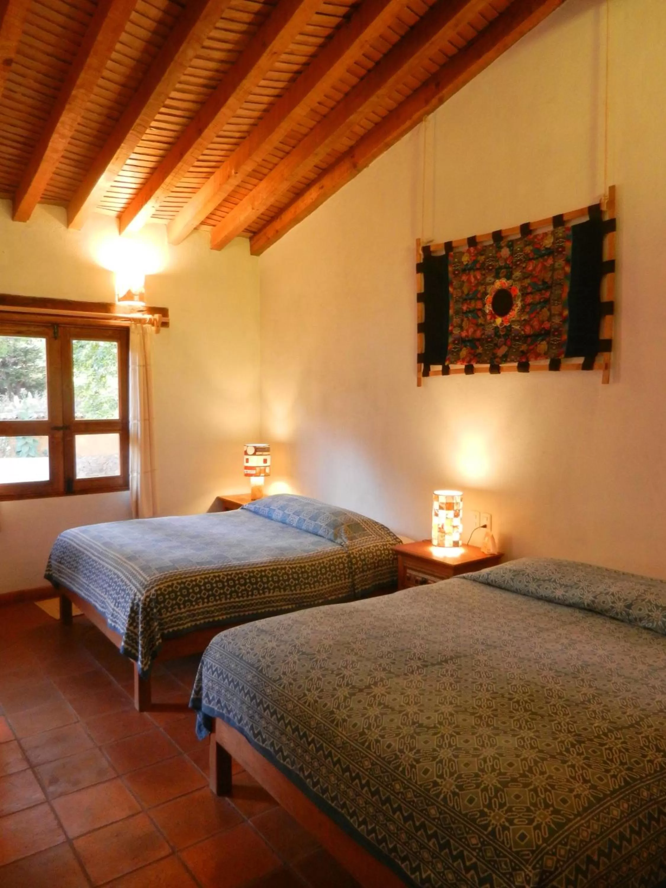 Decorative detail, Bed in Posada Yolihuani