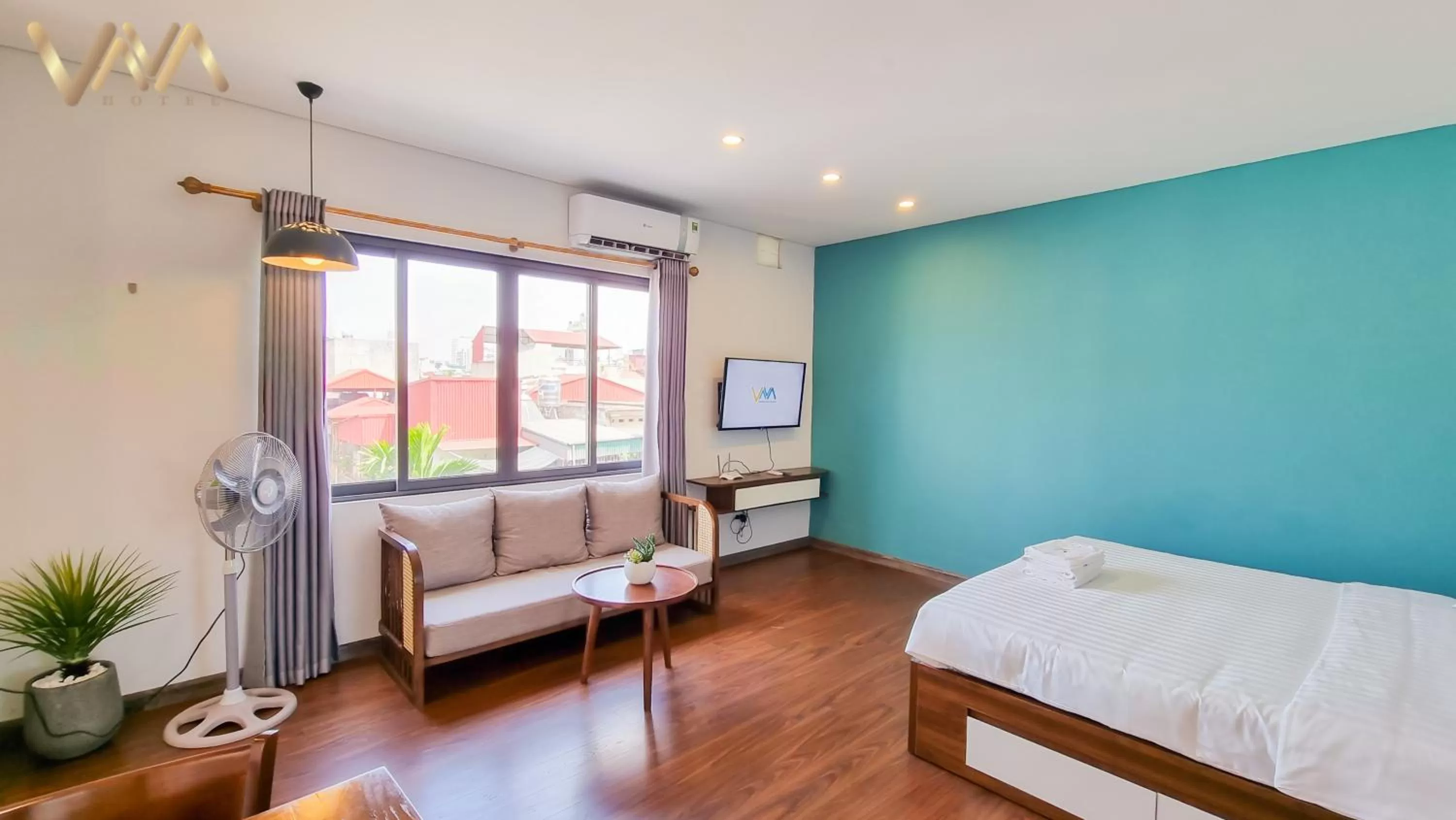 View (from property/room), Bed in VNAHOMES Serviced Apartment