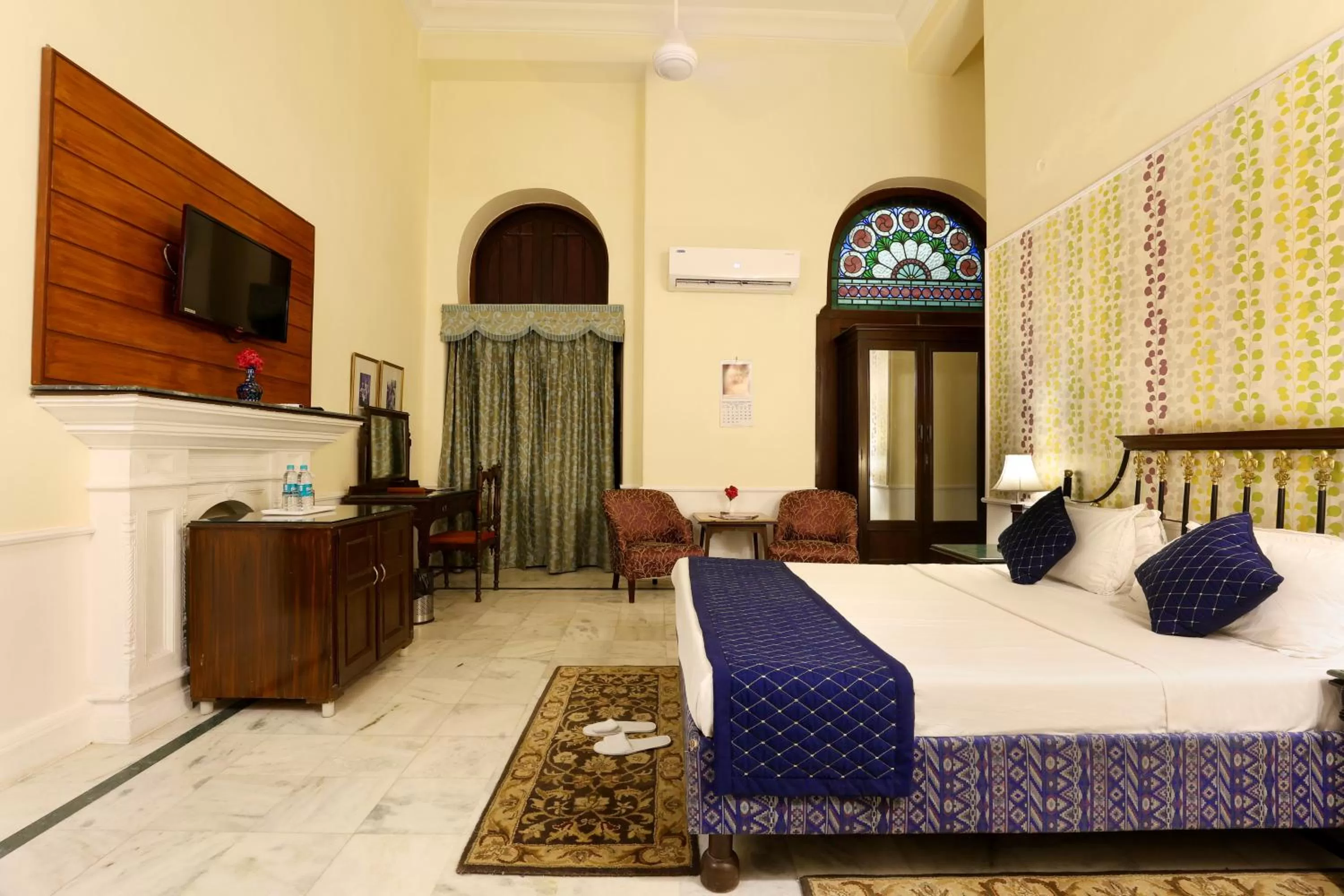 Bed in The Lallgarh Palace - A Heritage Hotel