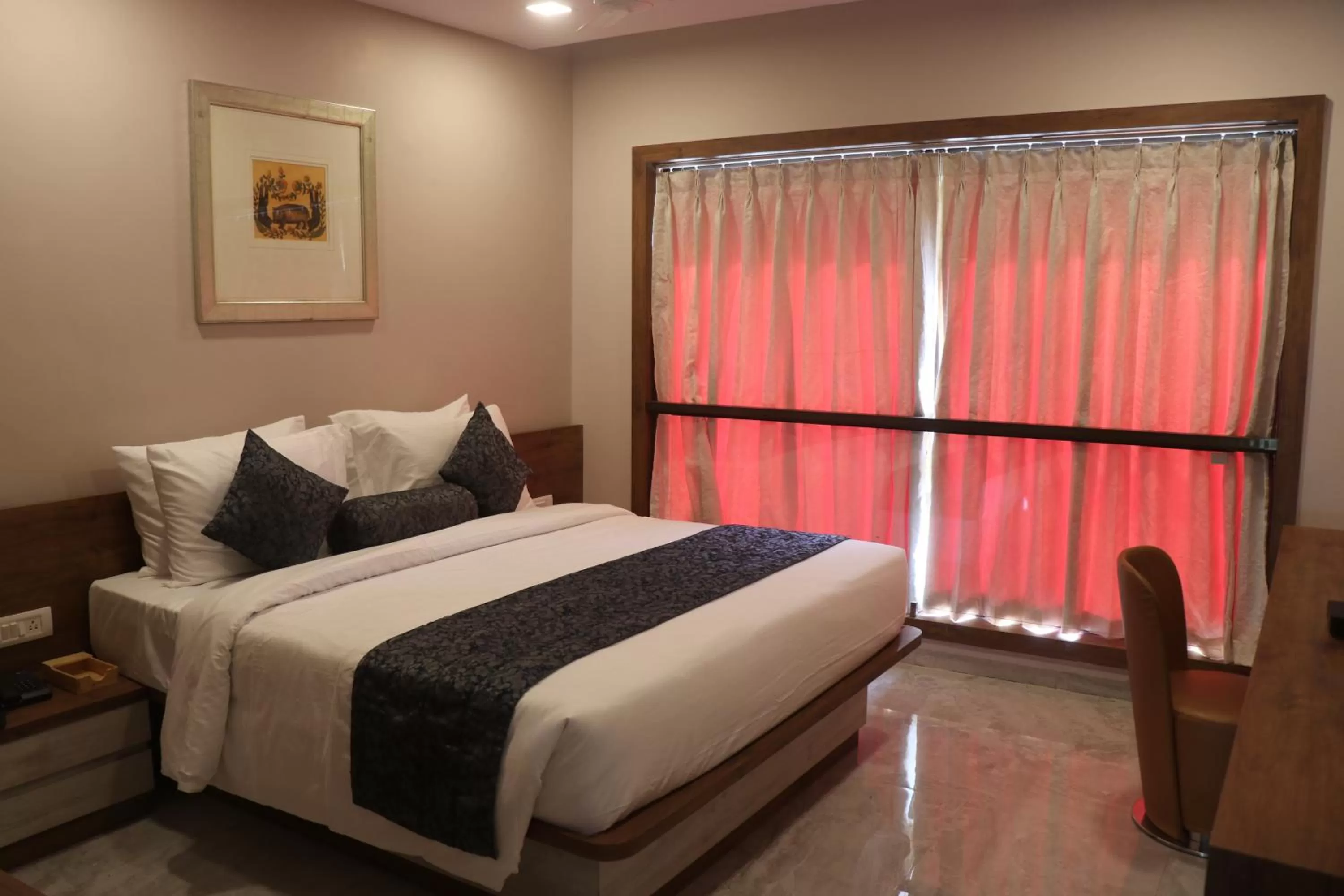 View (from property/room), Bed in Nest Beacon Resort Daman