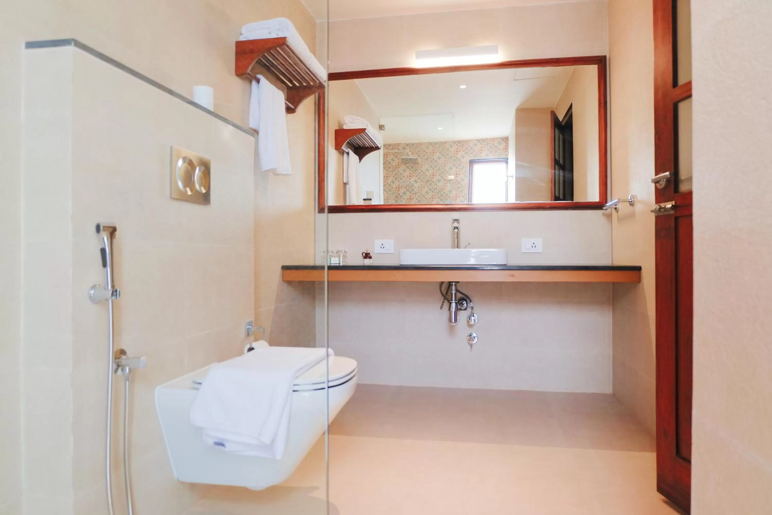 Bathroom in Rockholm at the Light House Beach