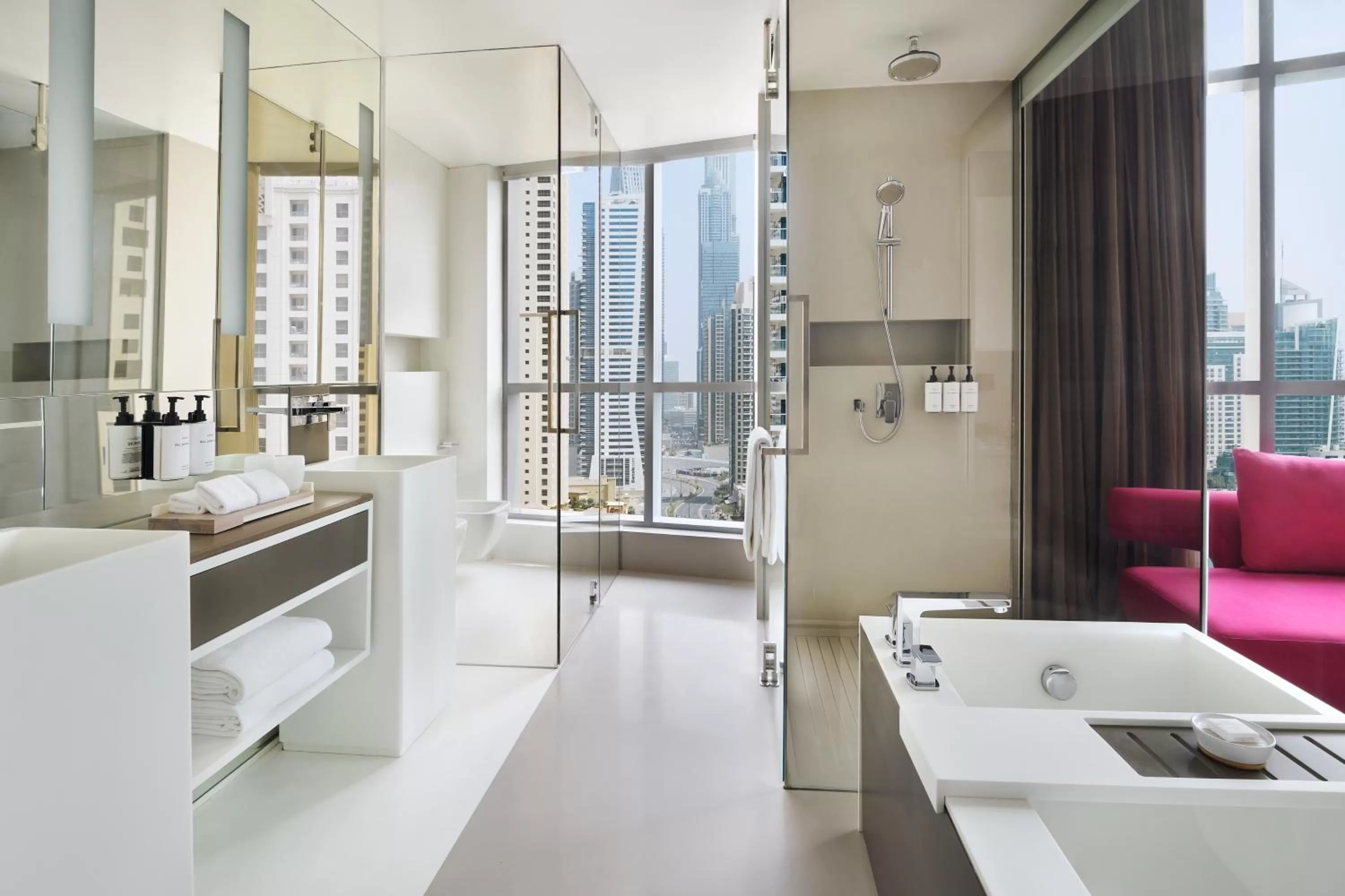 Bathroom, Bed in InterContinental Dubai Marina by IHG