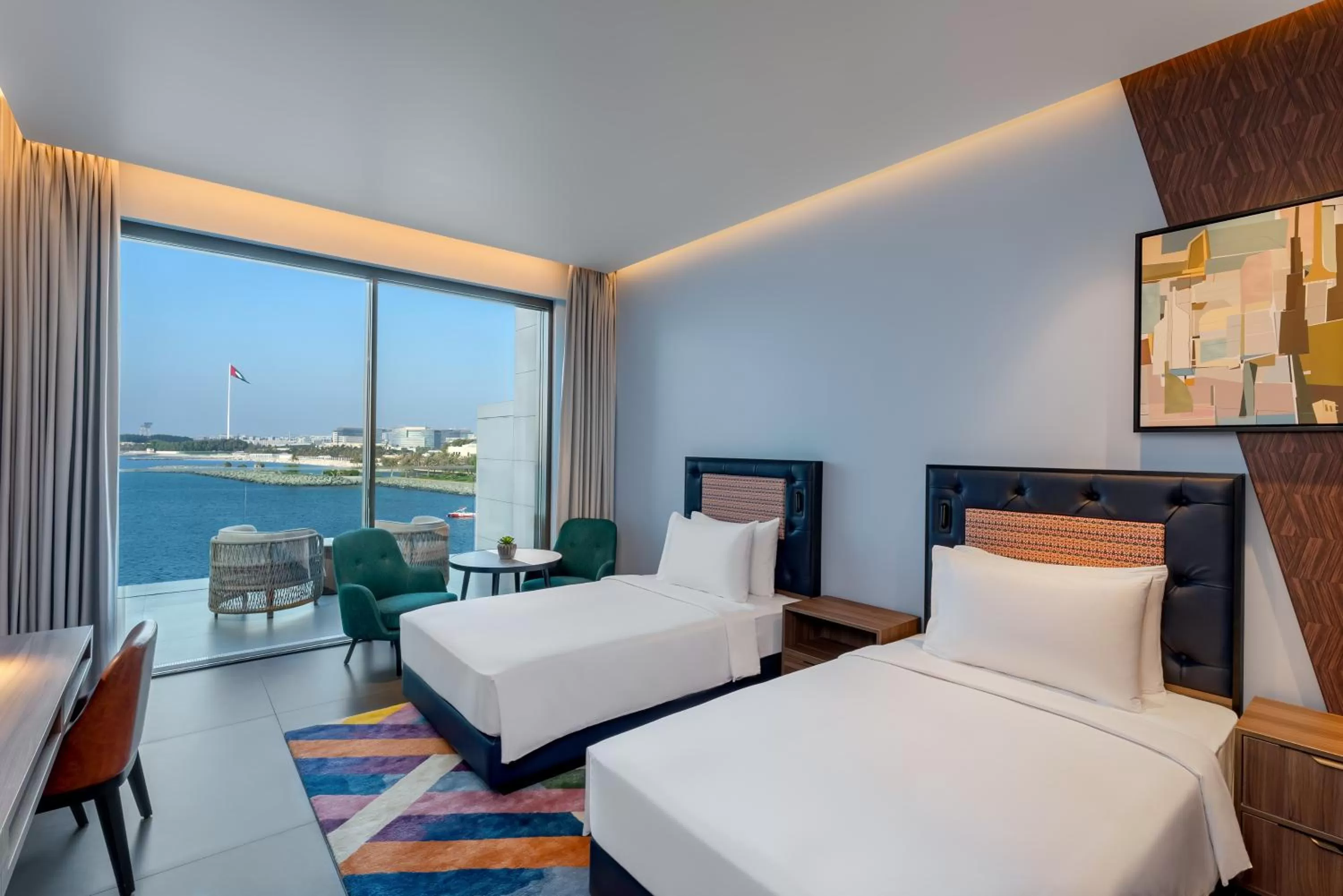 View (from property/room), Bed in Hyatt Centric Jumeirah Dubai