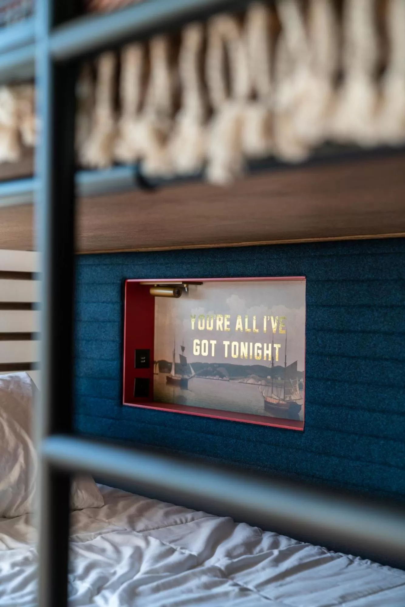 Decorative detail, Bed in The Revolution Hotel