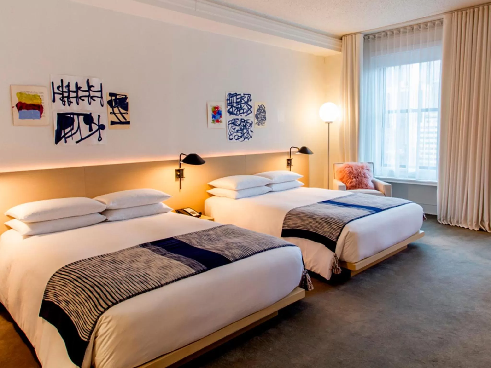 Bedroom in Ambassador Chicago, part of JdV by Hyatt