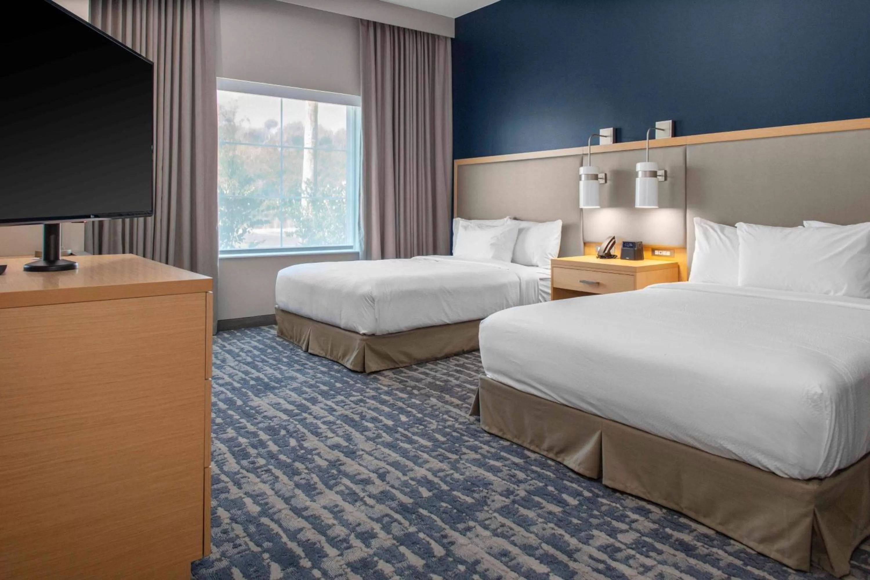 Bedroom, Bed in Residence Inn by Marriott Jekyll Island