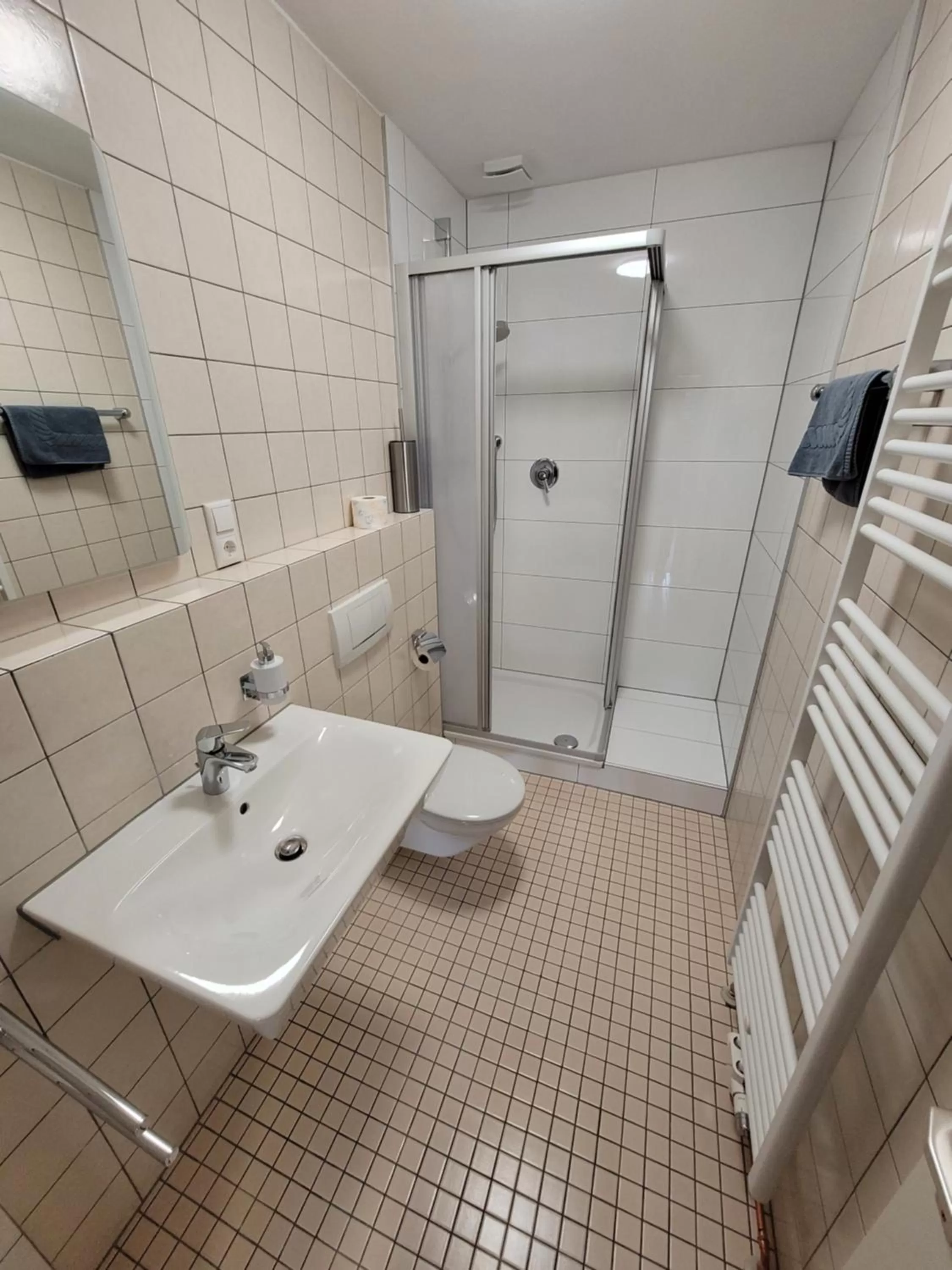 Shower in Guesthouse WI rooms