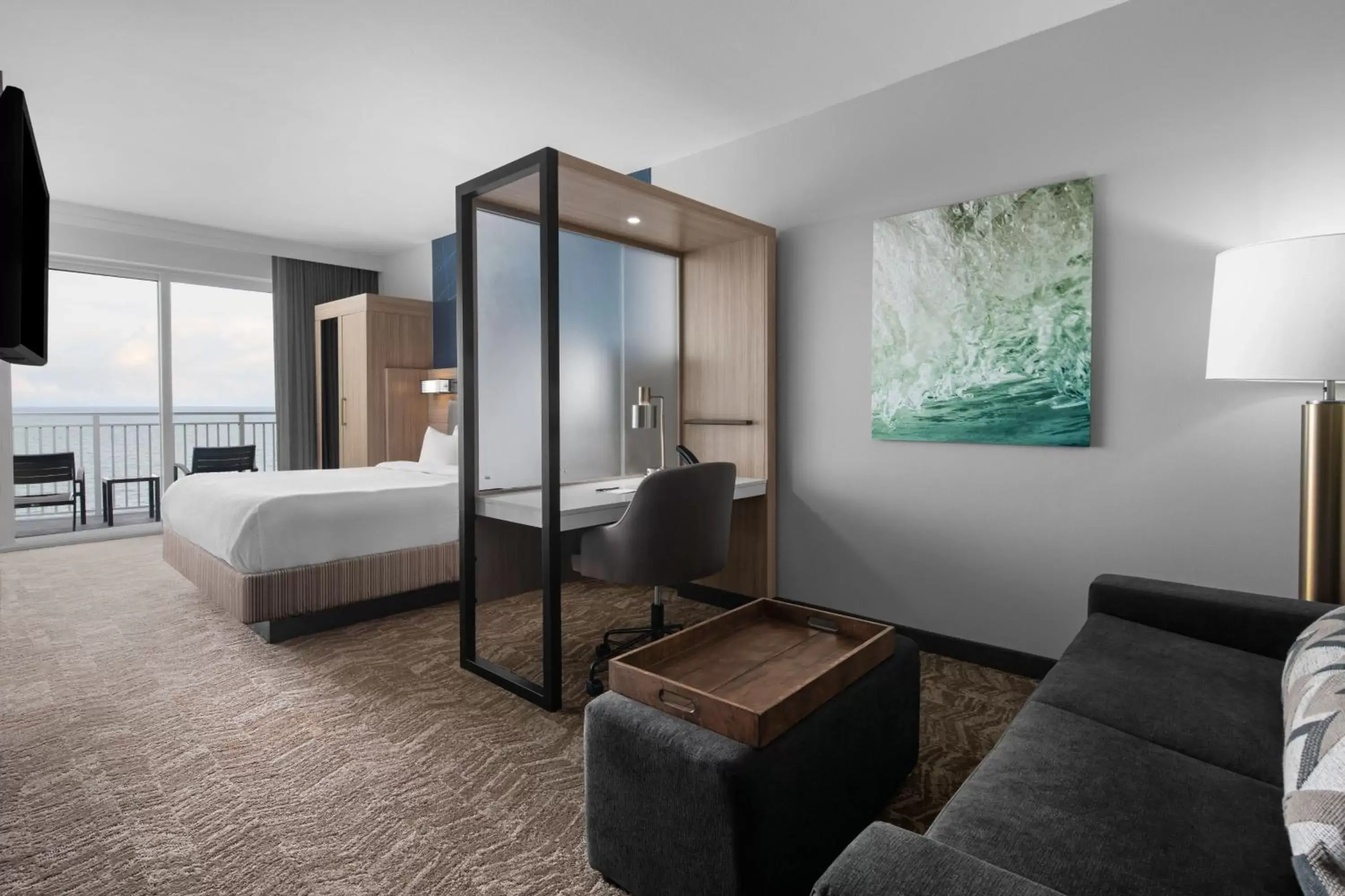 King Suite with Sofa Bed and Balcony - Oceanfront in SpringHill Suites by Marriott Myrtle Beach Oceanfront King Suite with Sofa Bed and Balcony - Oceanfront in SpringHill Suites by Marriott Myrtle Beach Oceanfront