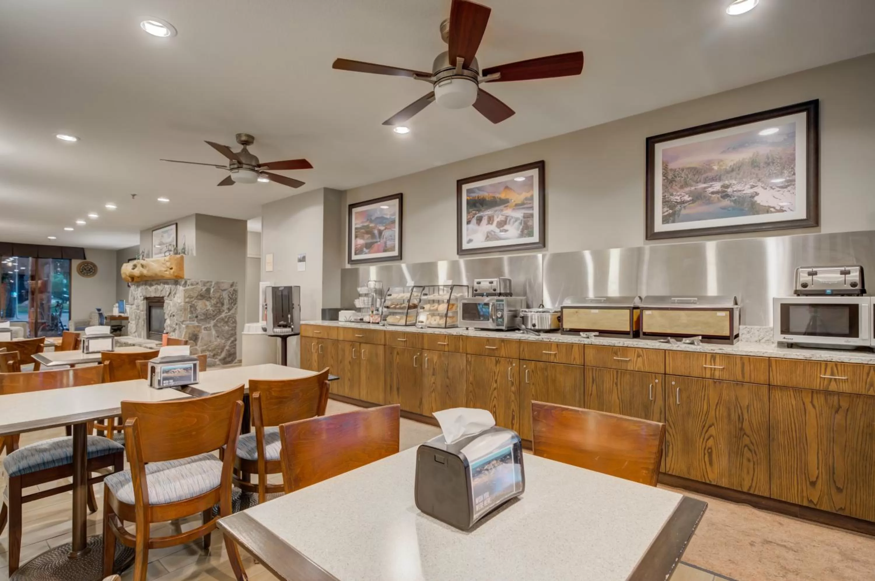 Buffet breakfast in Whitefish Riverfront Hotel