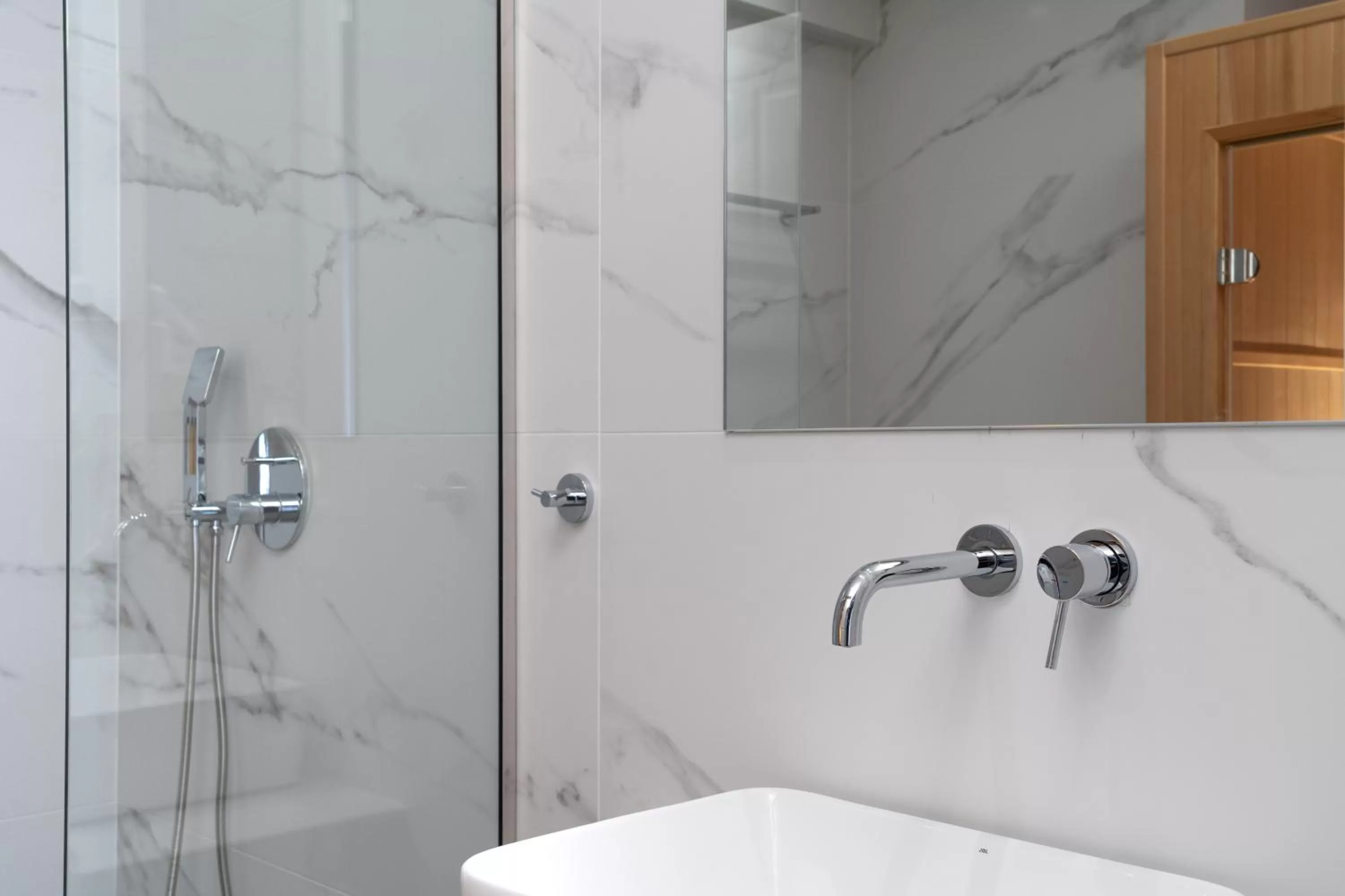 Shower in Evripidou Suites