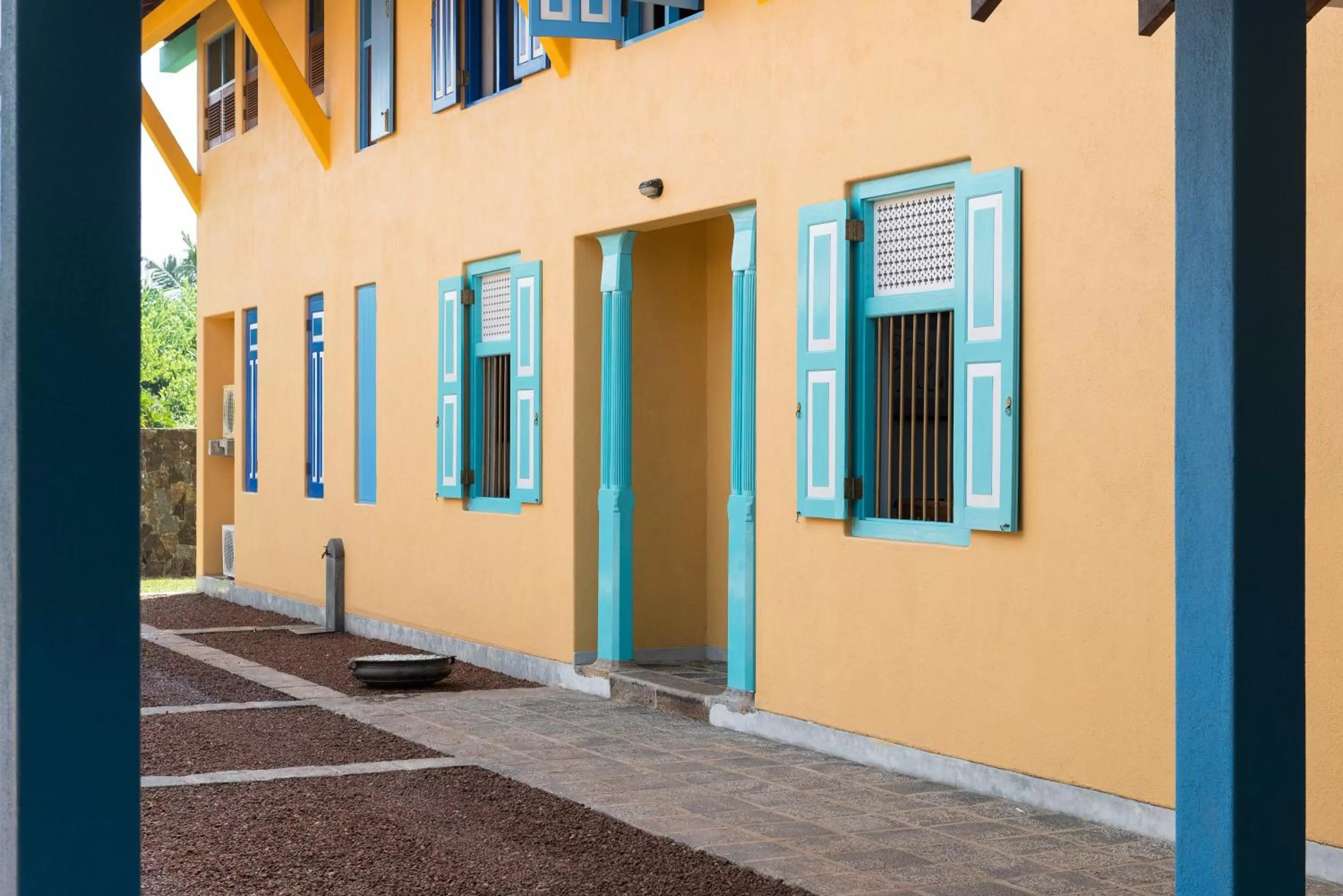 Facade/entrance in Villa Atulya at Ocean's edge
