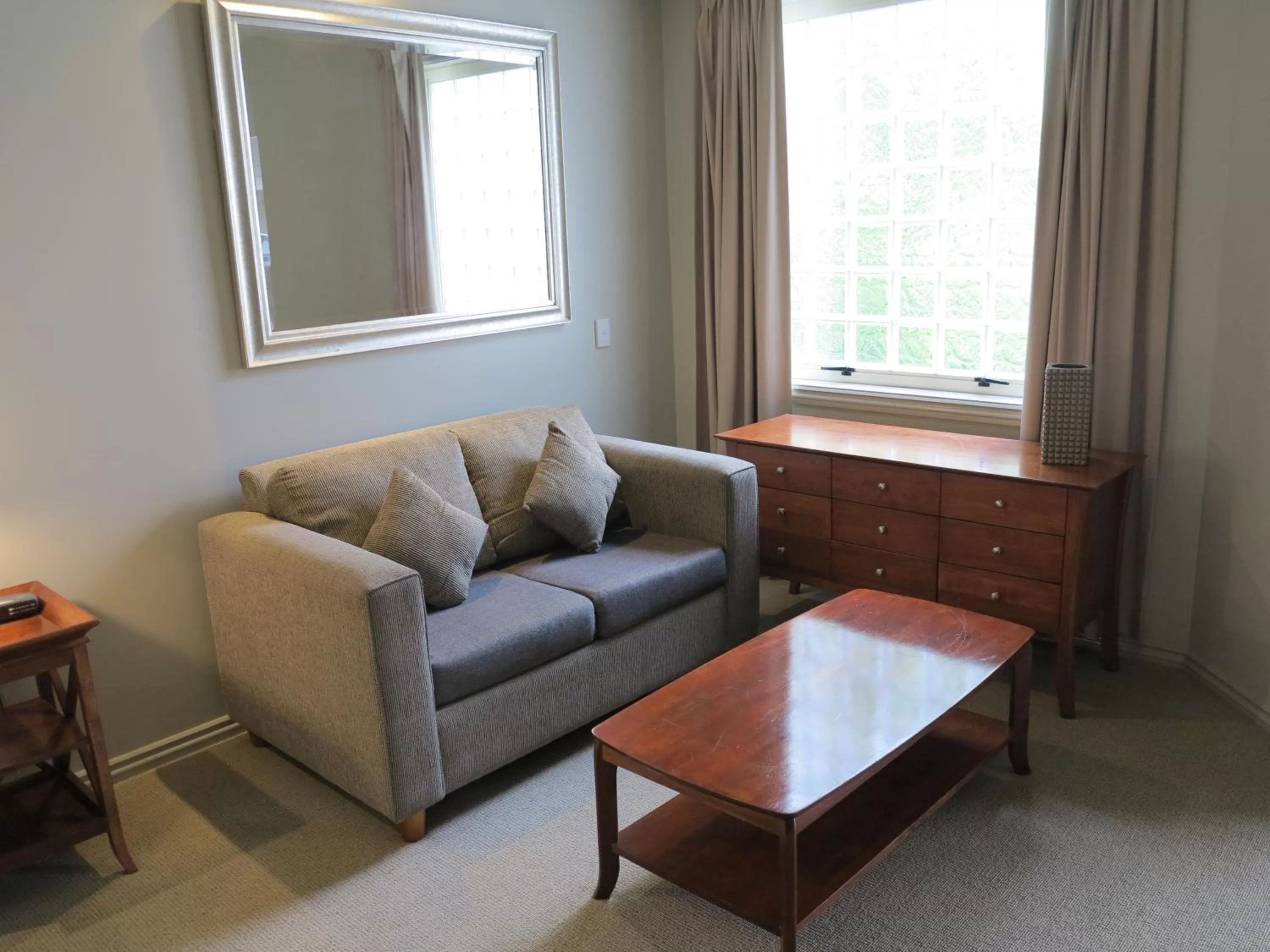 Seating area in Shangri-La Gardens