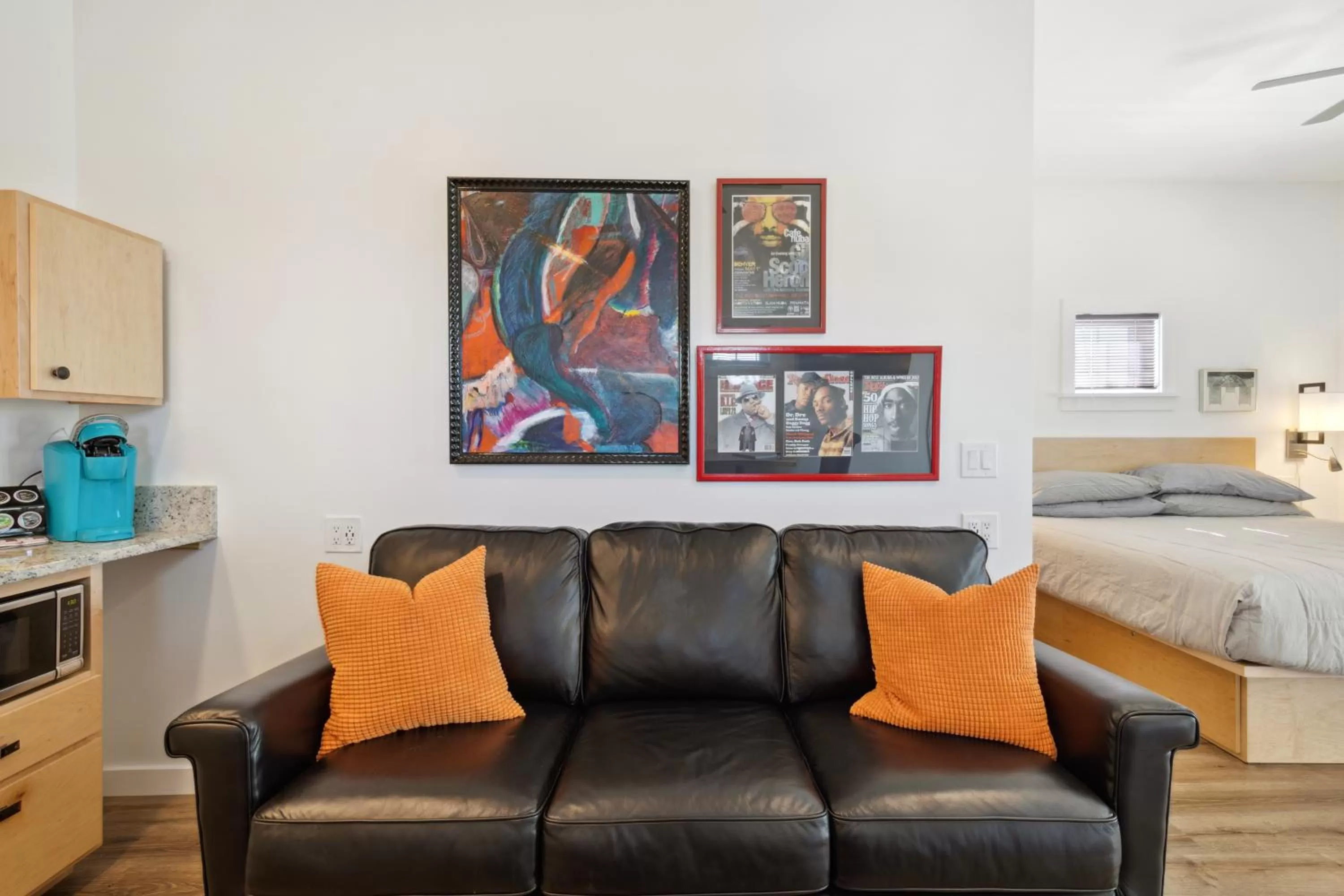 Bed in Hotel Folly with Marsh and Sunset Views