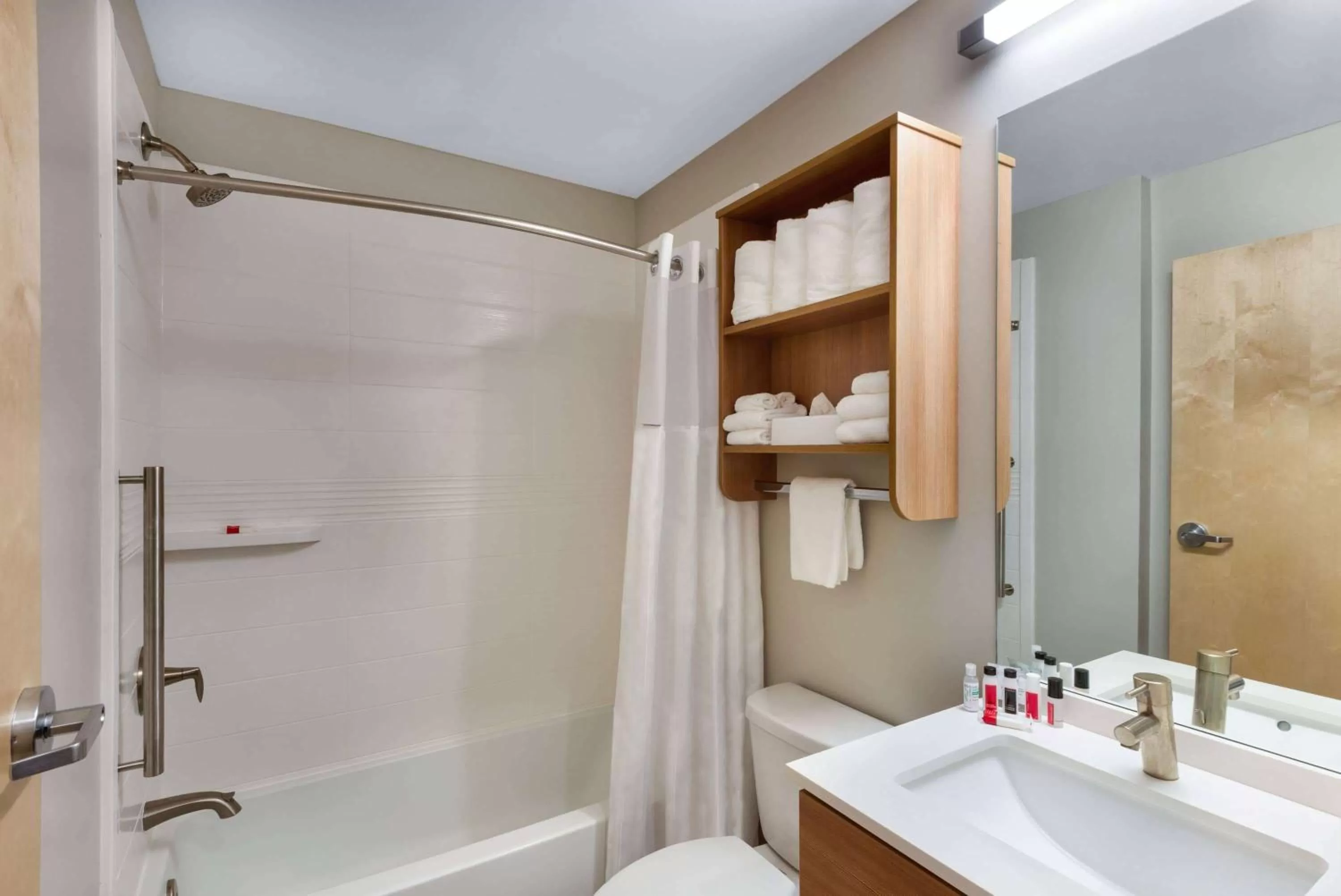Bathroom in Microtel Inn & Suites by Wyndham Farmington