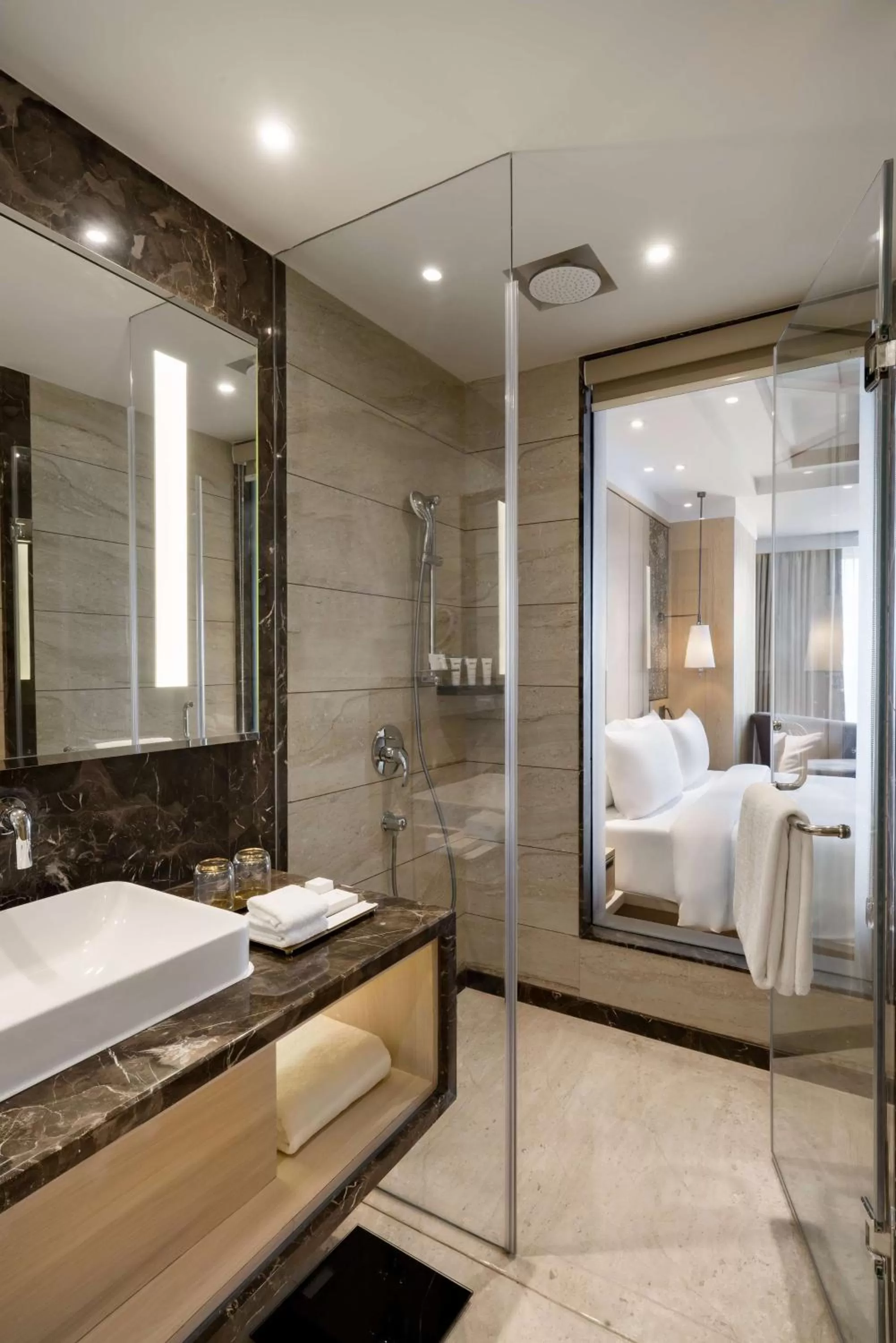 Bathroom, Bed in Radisson Bhopal