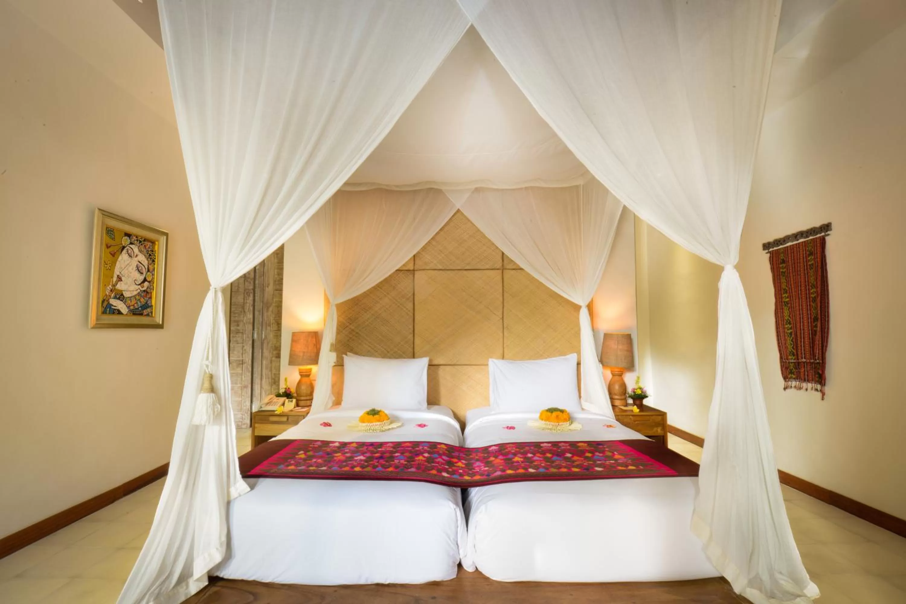 Bed in Purana Boutique Resort