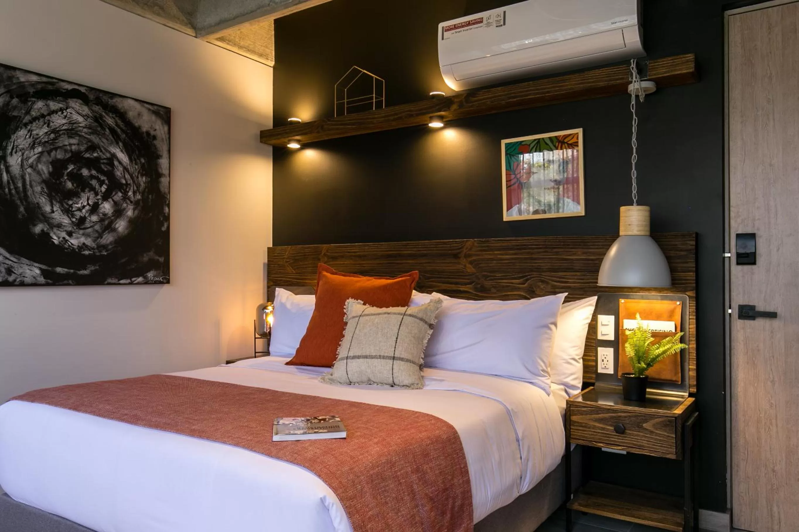 Bed in Factory Lofts Hotel