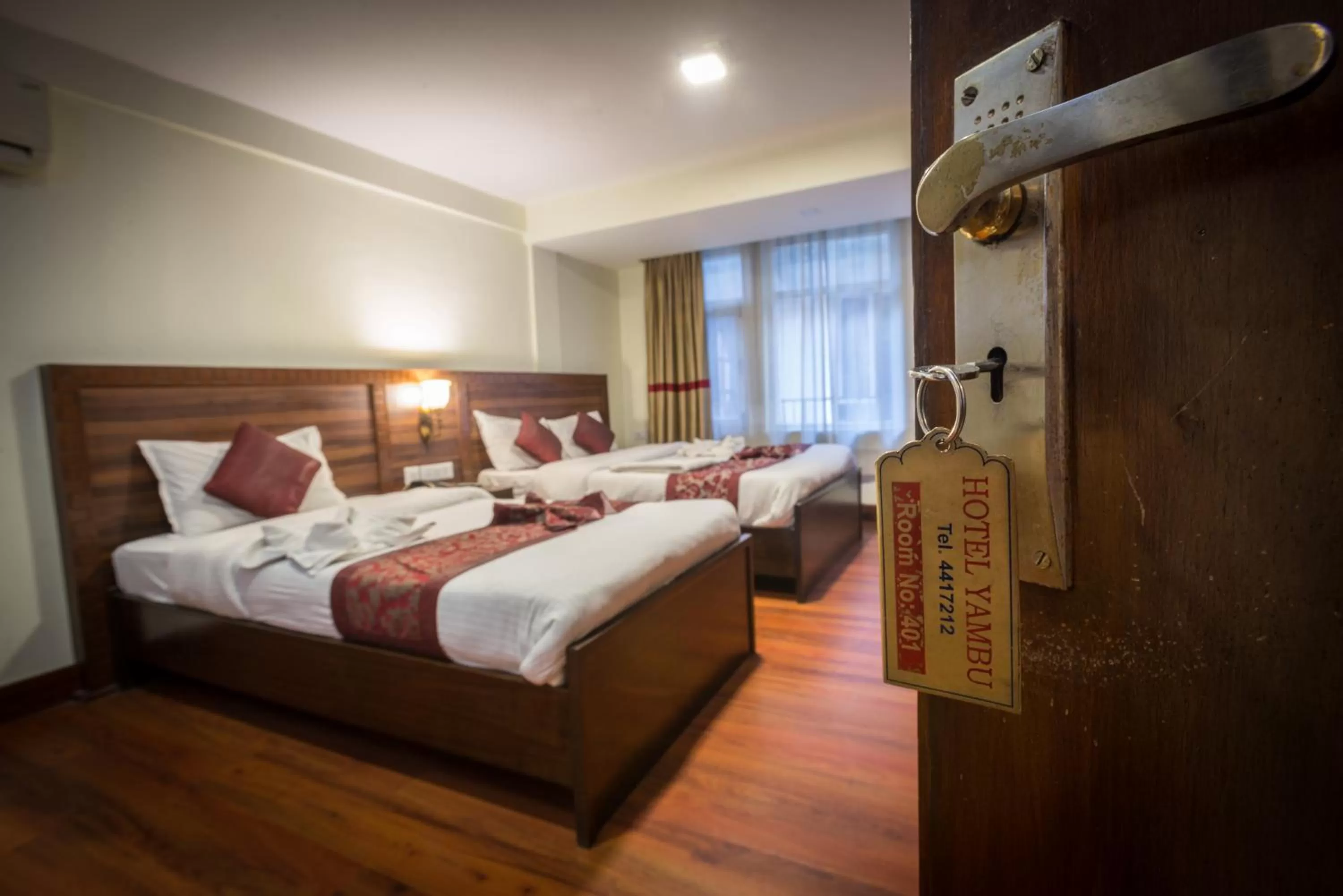 Bed in Hotel Yambu kathmandu