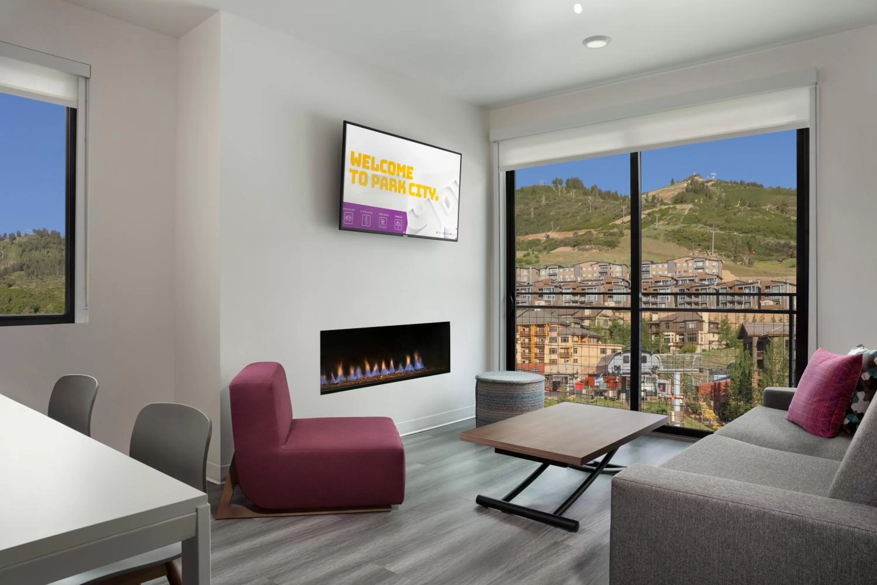 Living room in YOTELPAD Park City