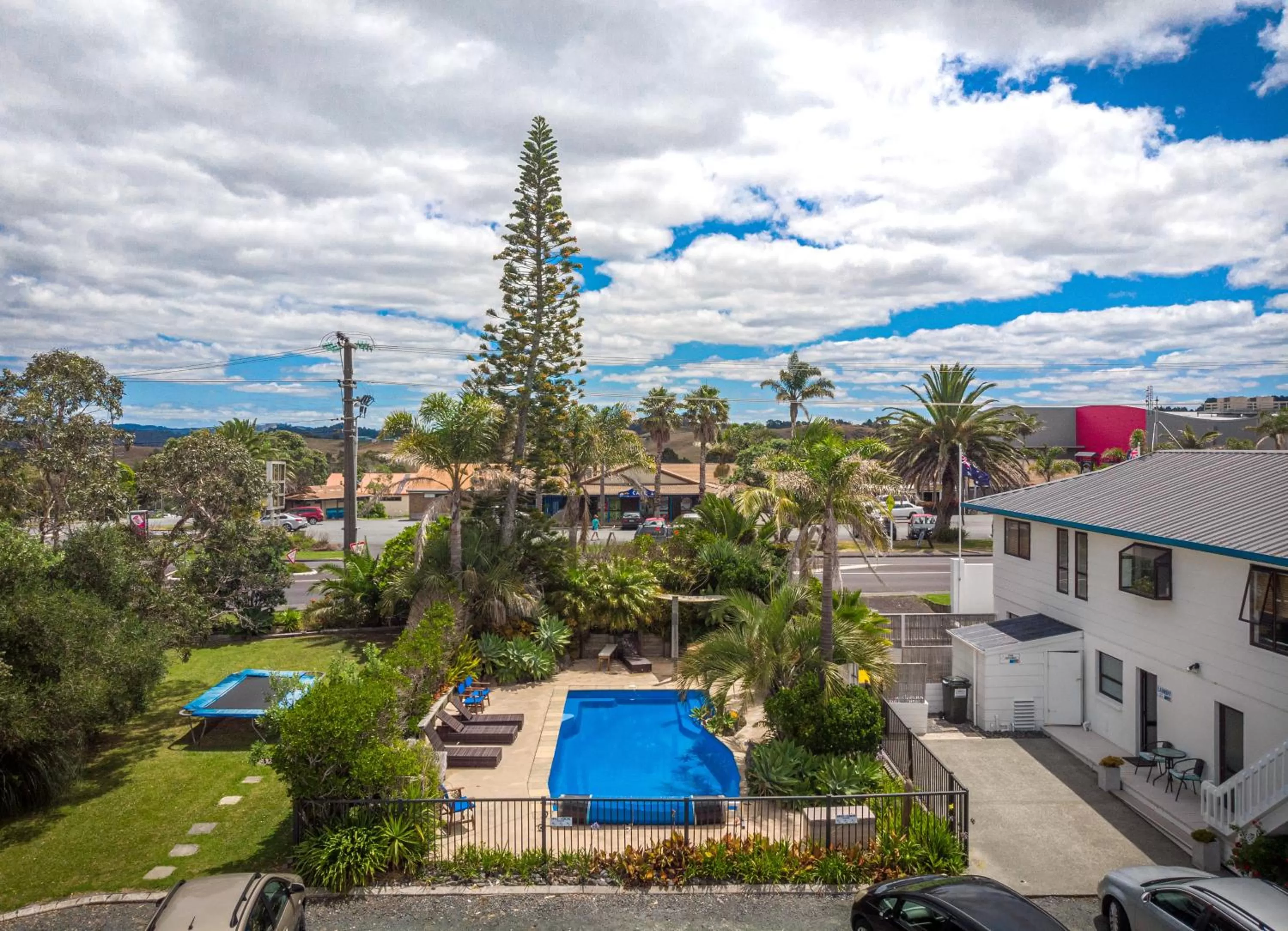 Pool view in Snells Beach Motel