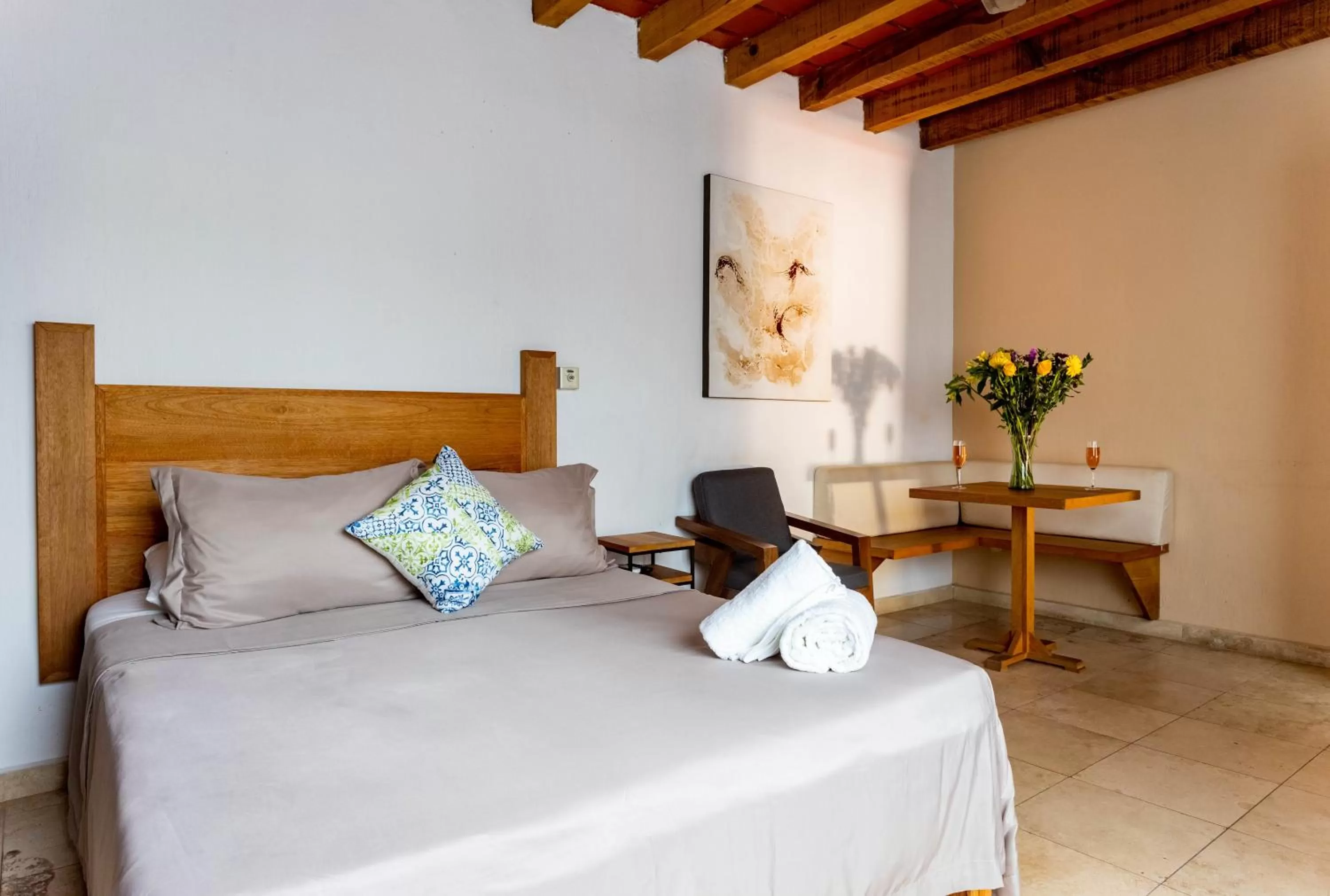 Bed in Olas Altas Suites Departamentos