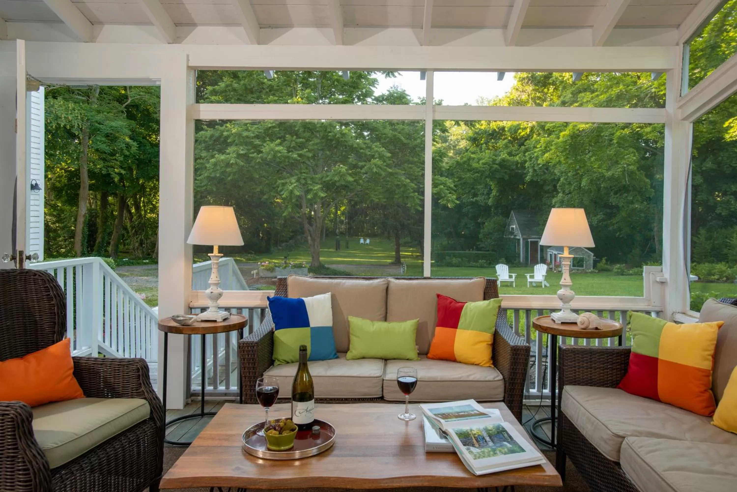 Seating area in Village Inn