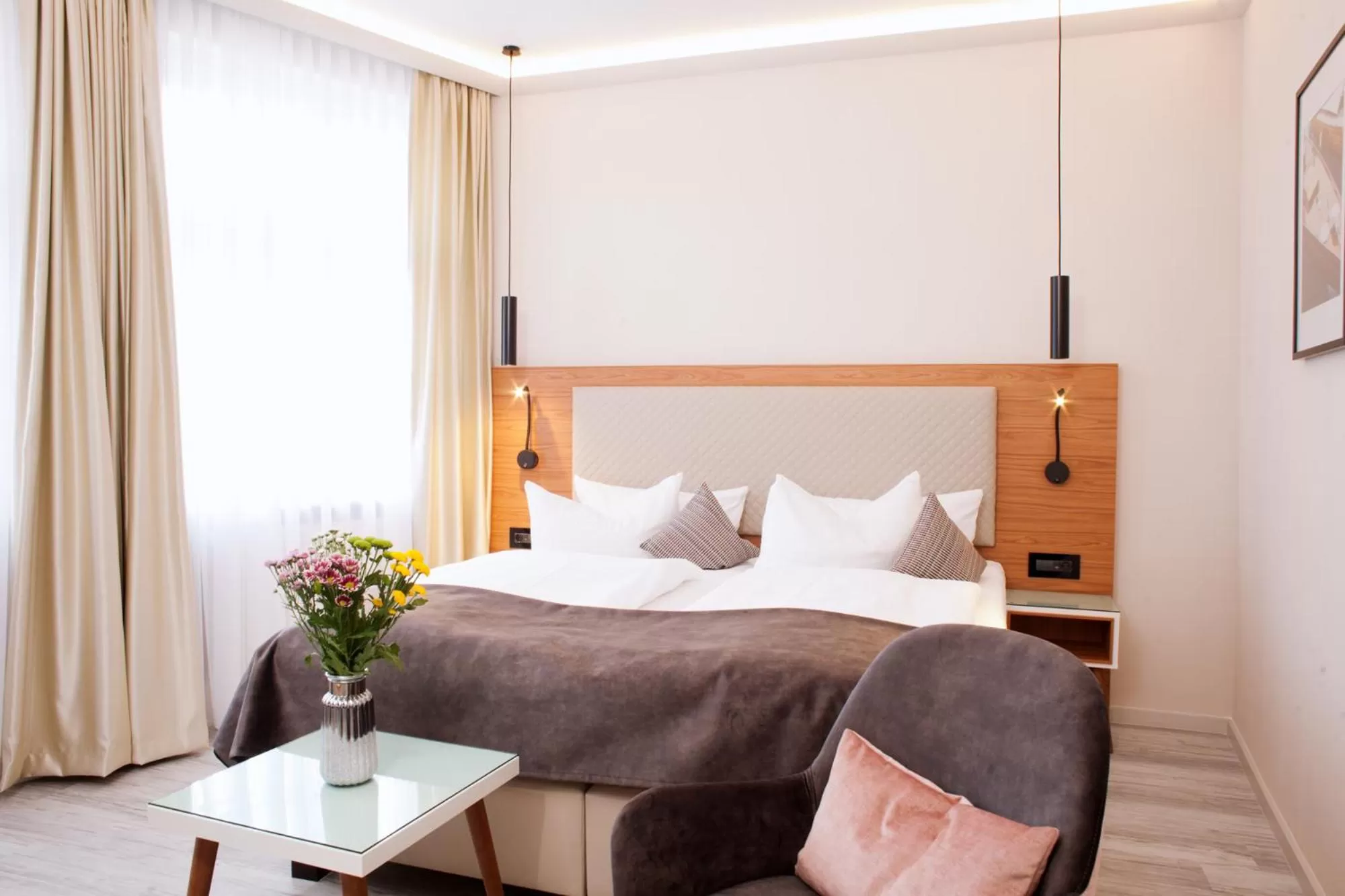 Bed in Hotel Schweriner Hof