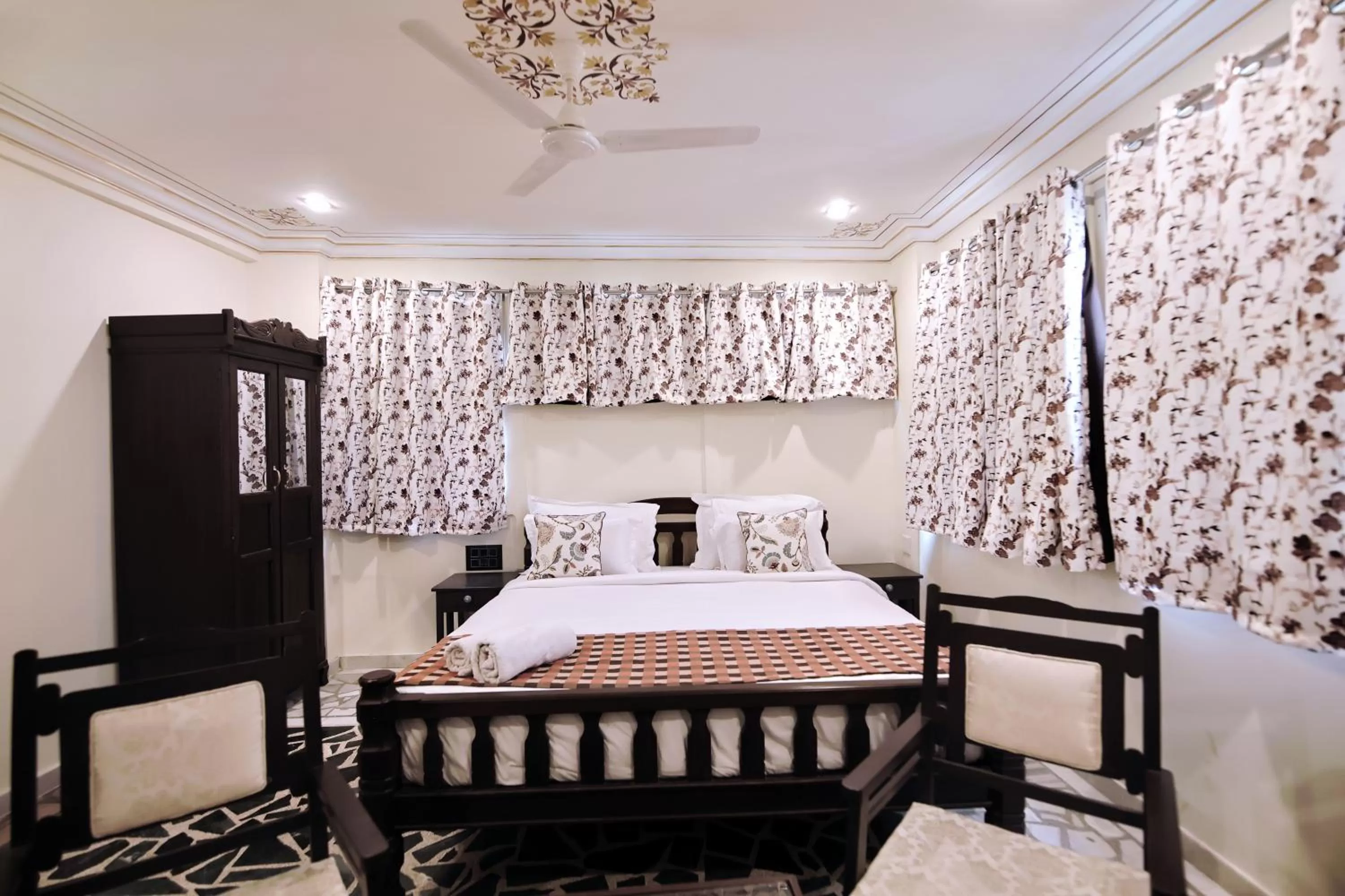 View (from property/room), Bed in The Lake View Hotel- On Lake Pichola