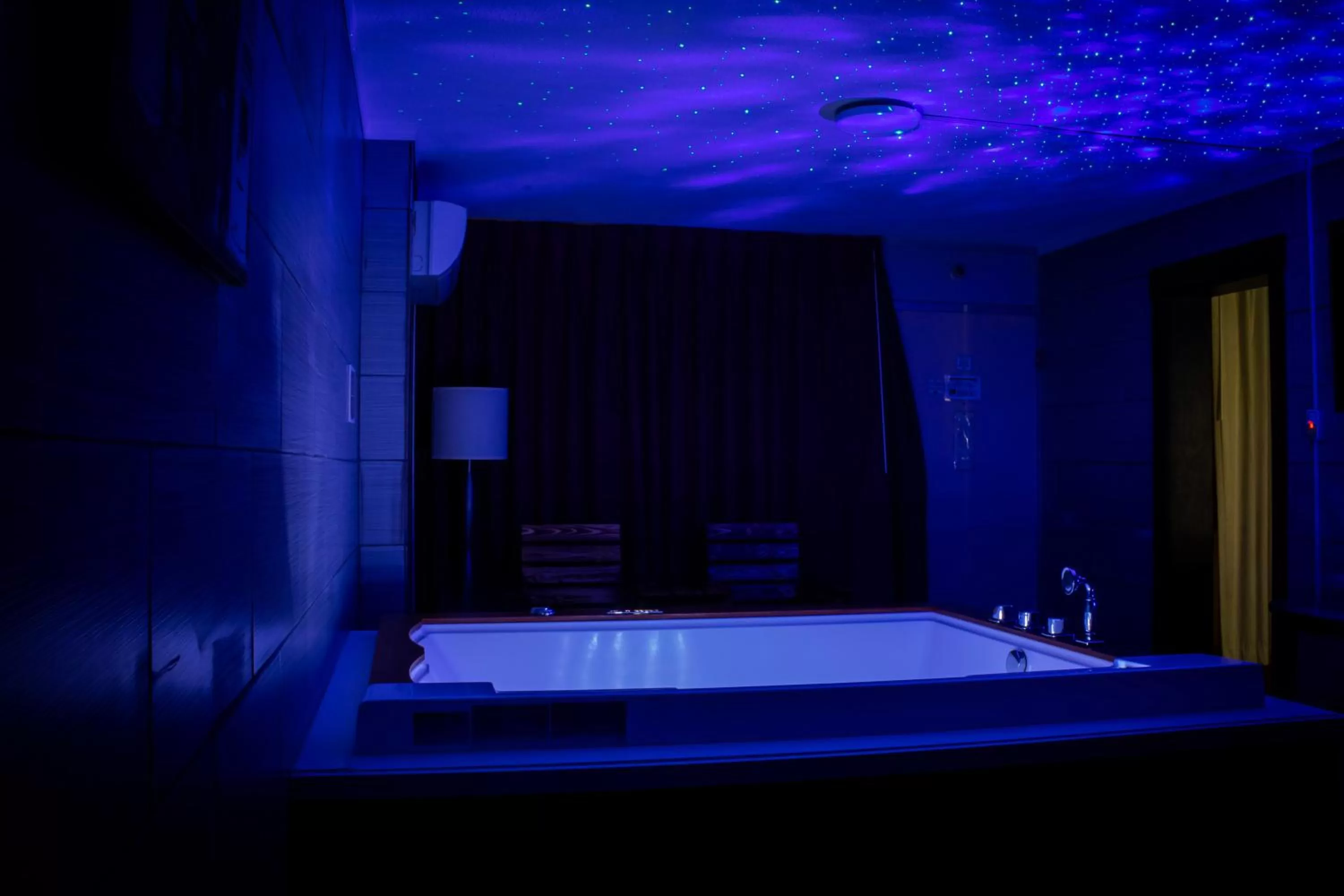 Hot Tub, Bed in Route 66 Hotel, Southern View, Illinois