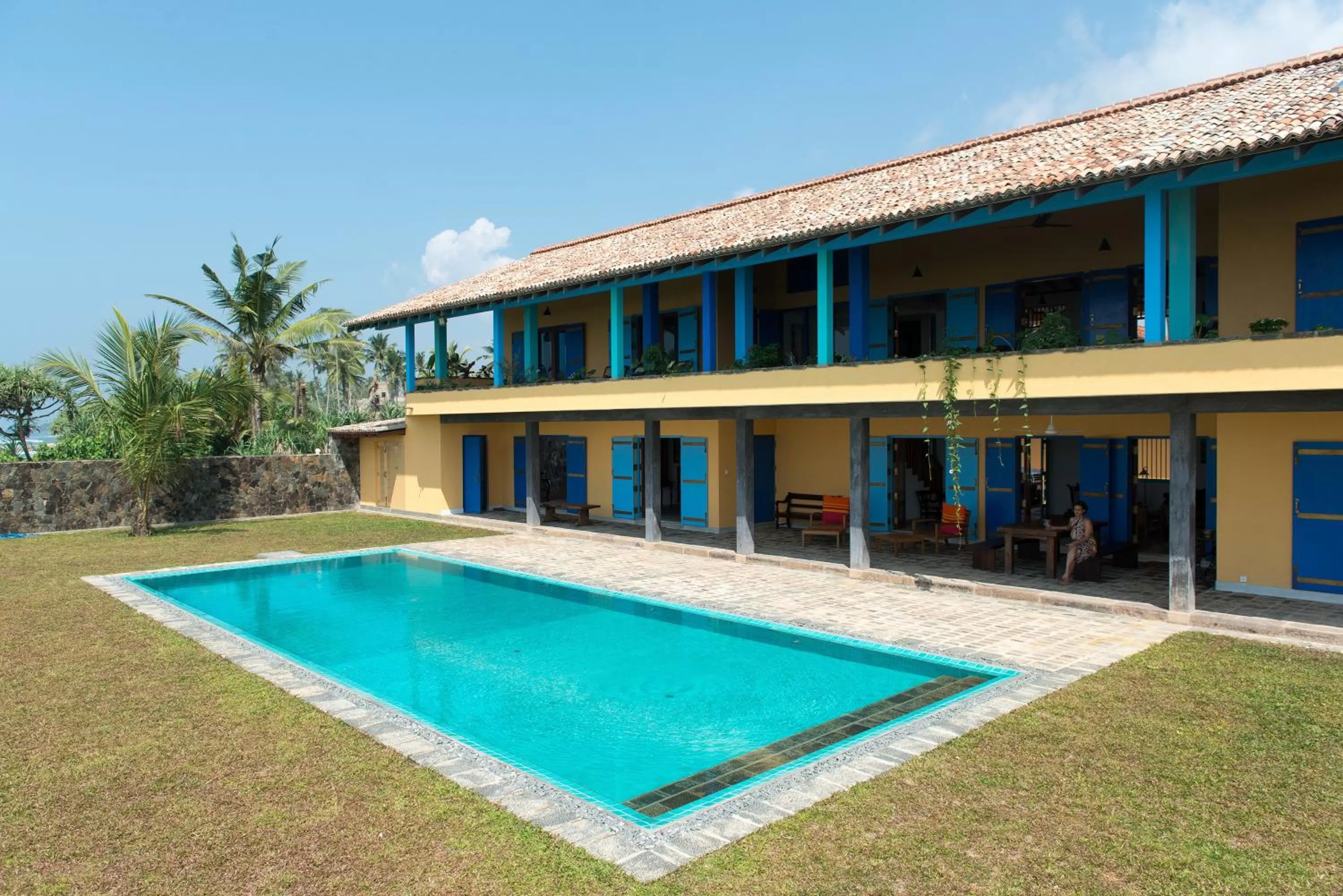 Swimming pool in Villa Atulya at Ocean's edge