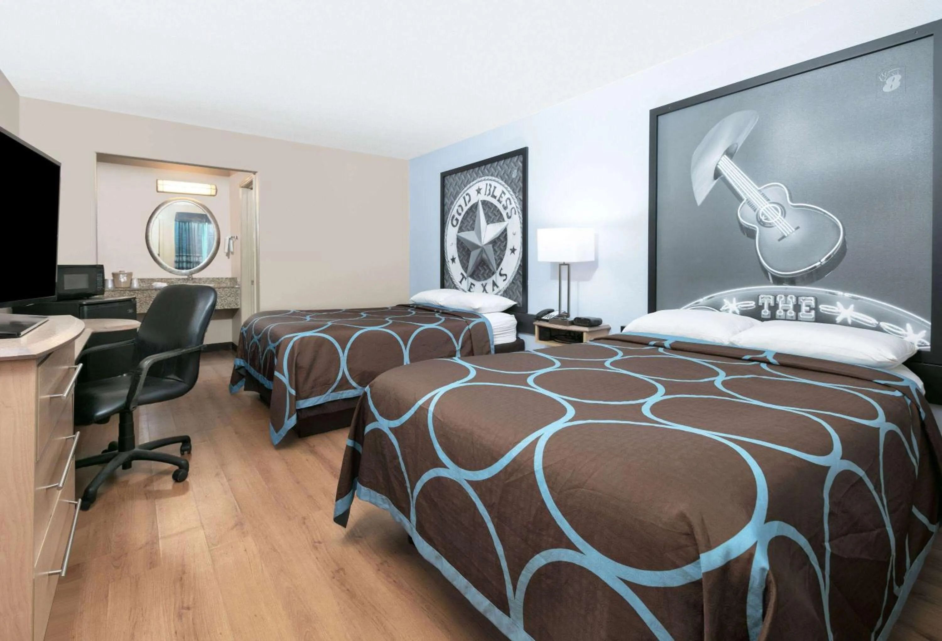 Bed in Super 8 by Wyndham New Braunfels I-35