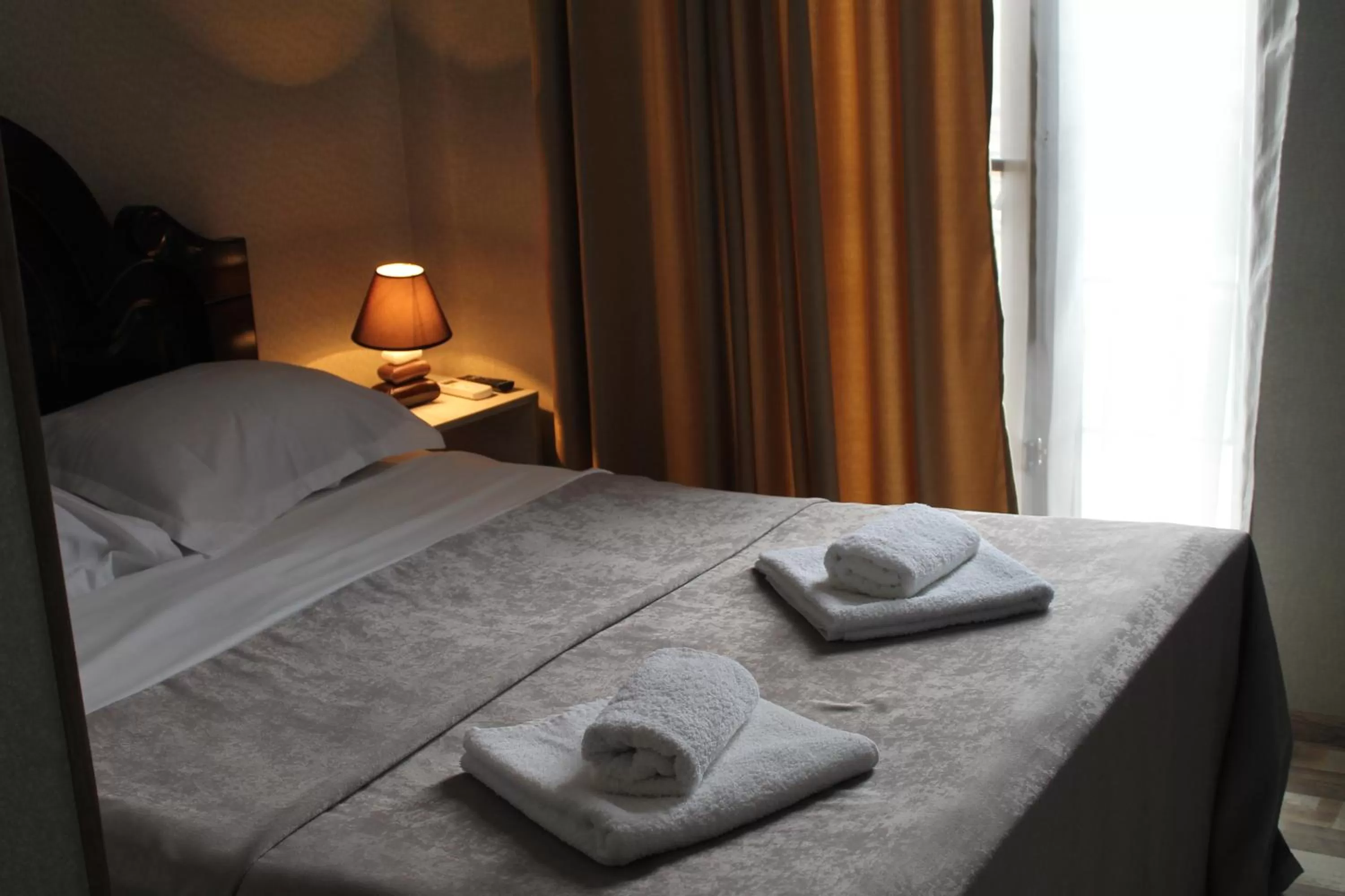 Bed in Hotel Tskhumi