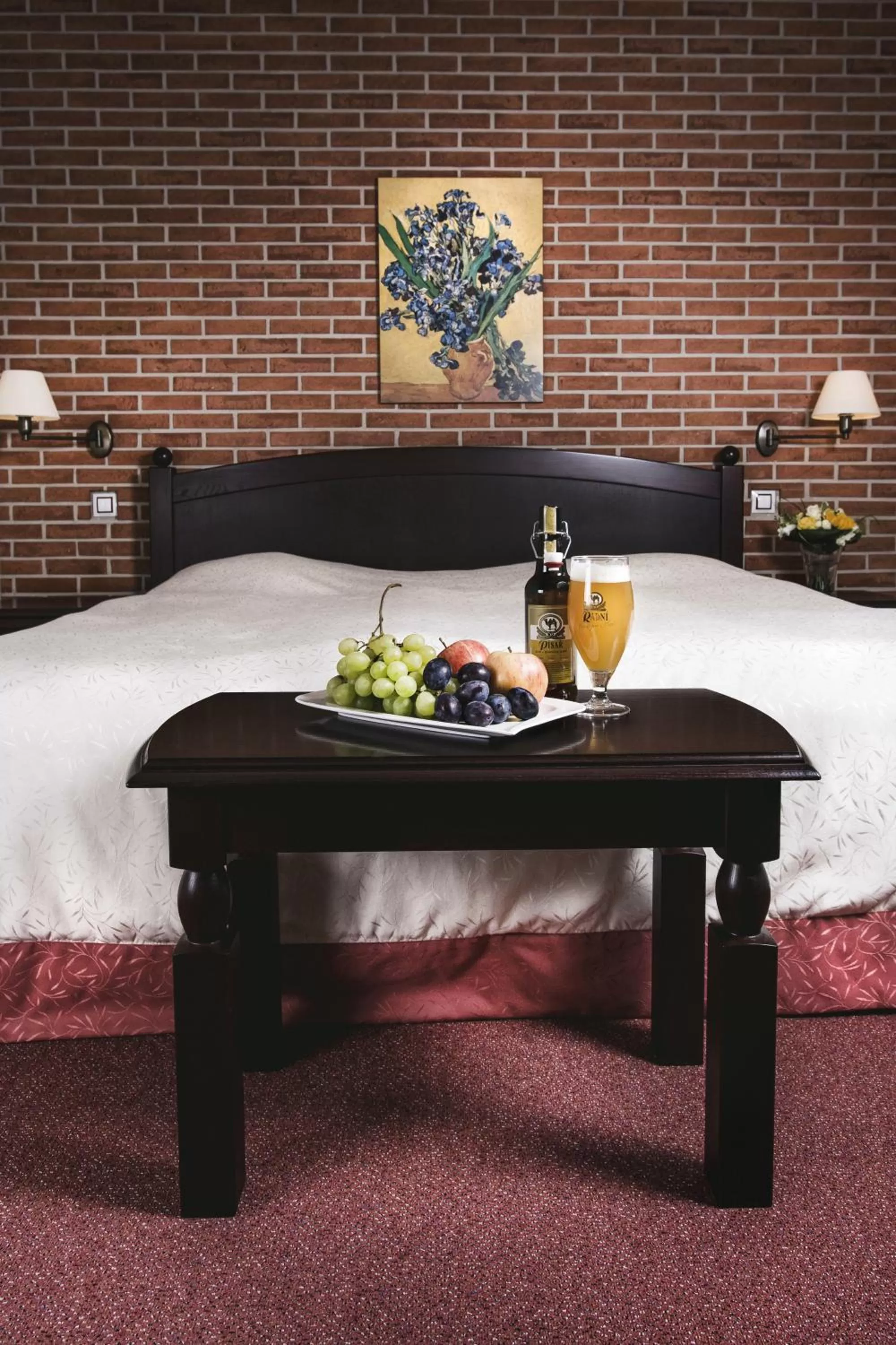 Decorative detail, Bed in Hotel Purkmistr