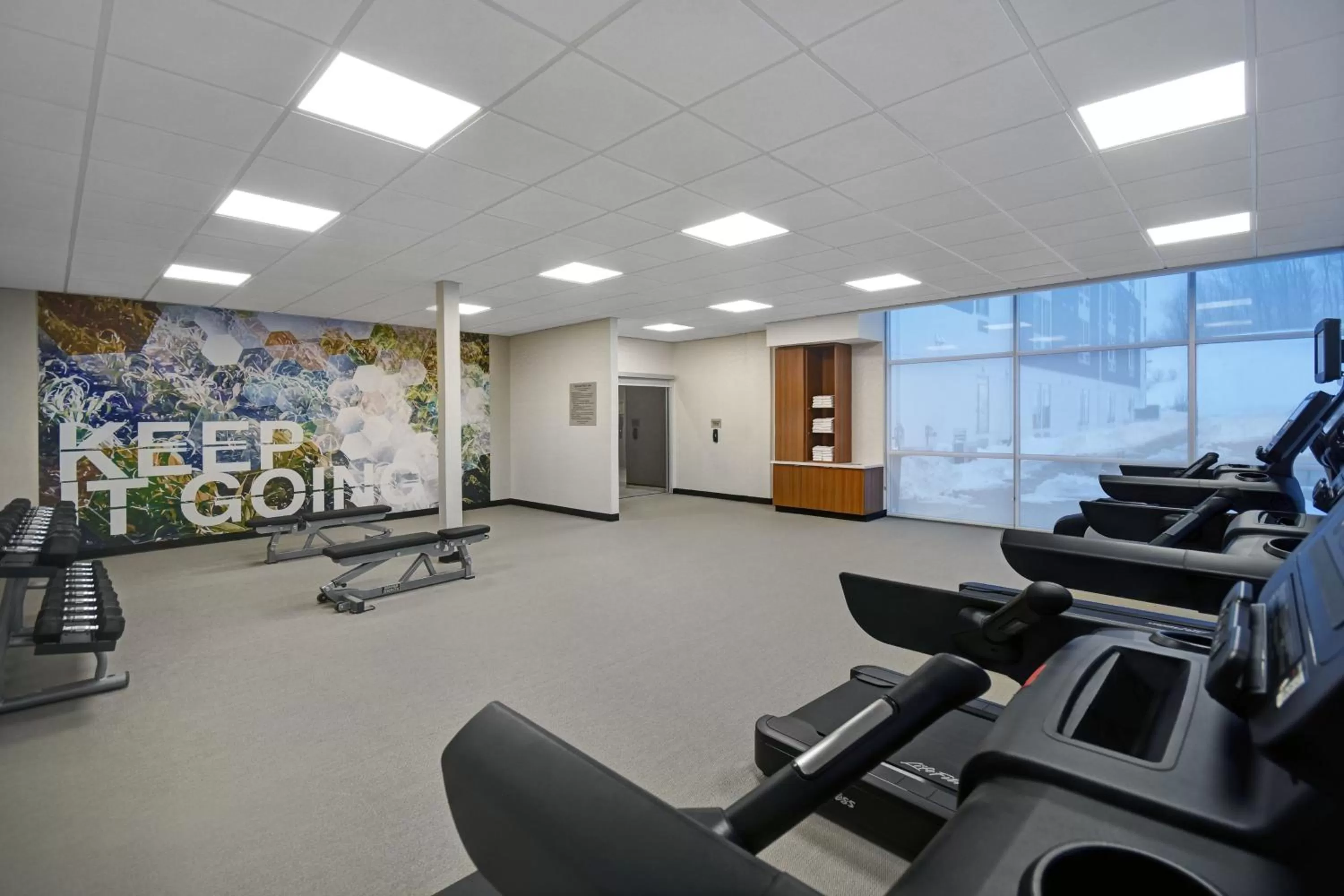 Fitness centre/facilities in SpringHill Suites by Marriott Hartford Cromwell
