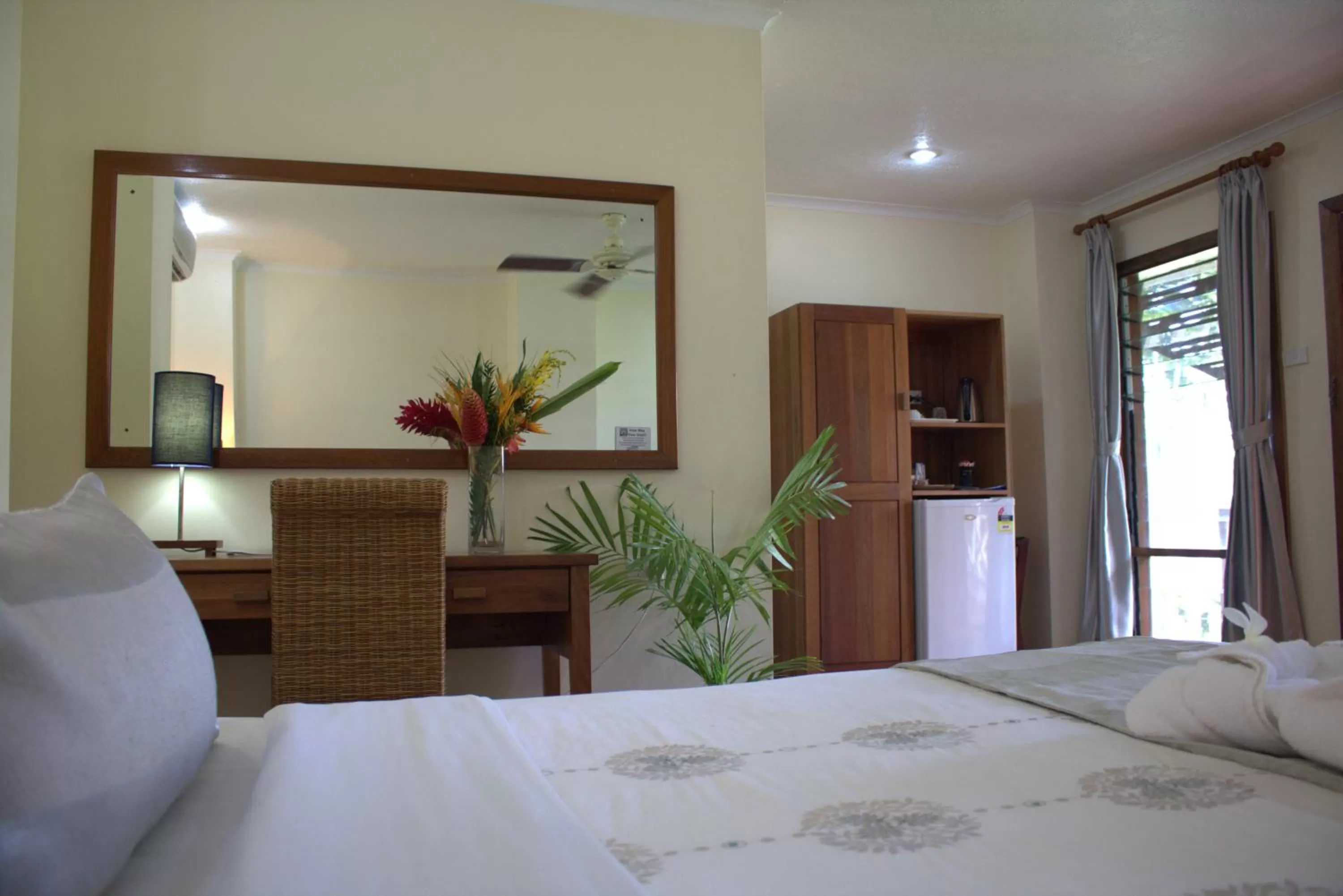Bed in Rapopo Plantation Resort