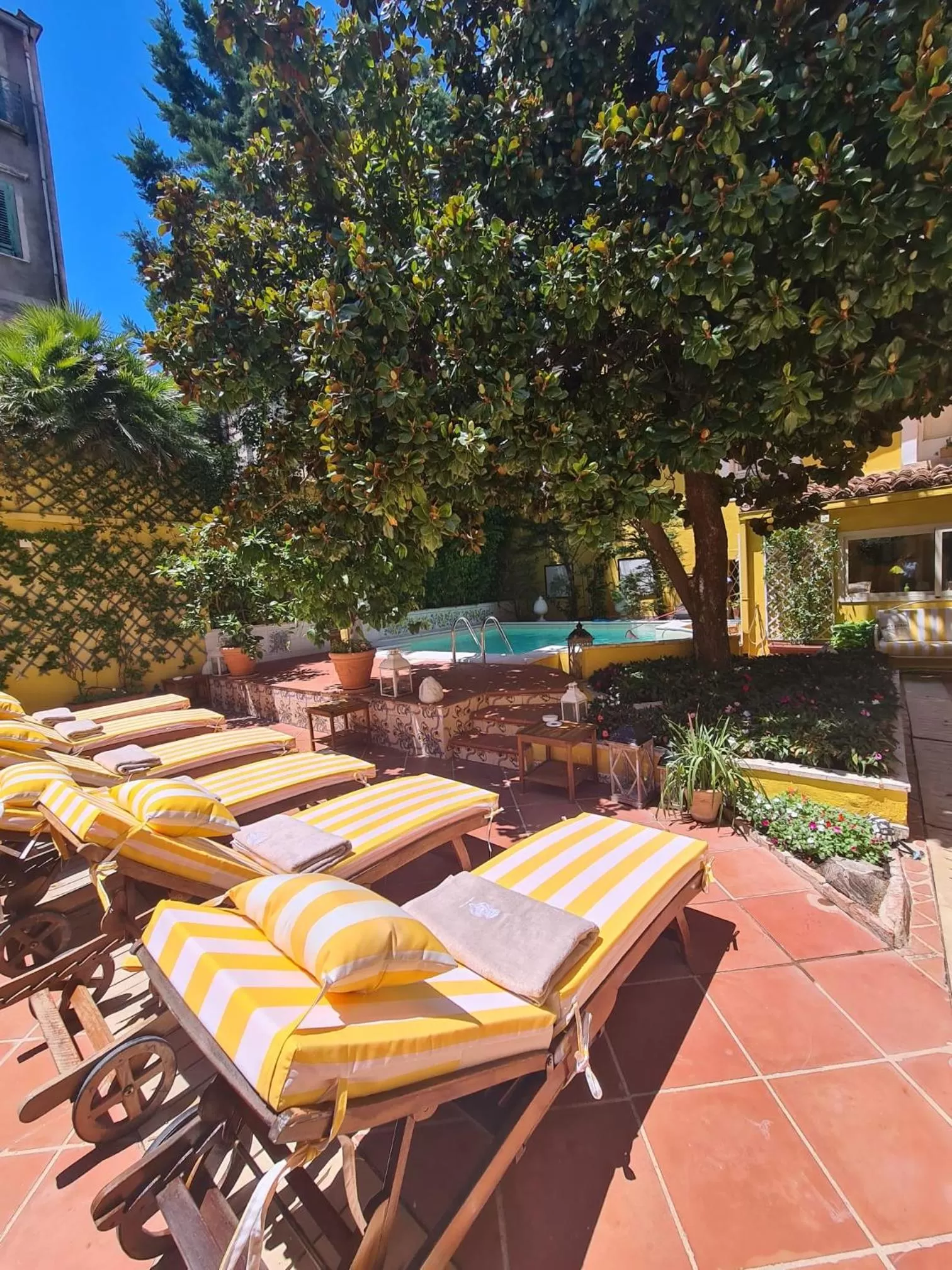 Pool view in Palazzo Cherubini-Pools & Wellness