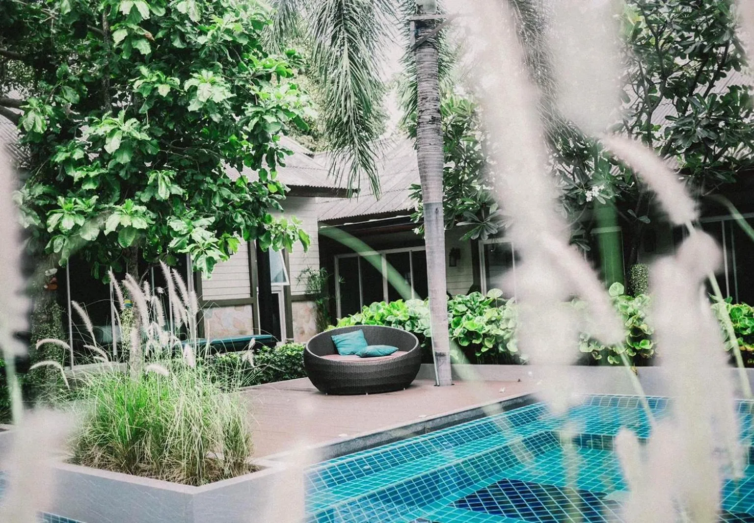 Pool view in Nirundorn Resort Chaam