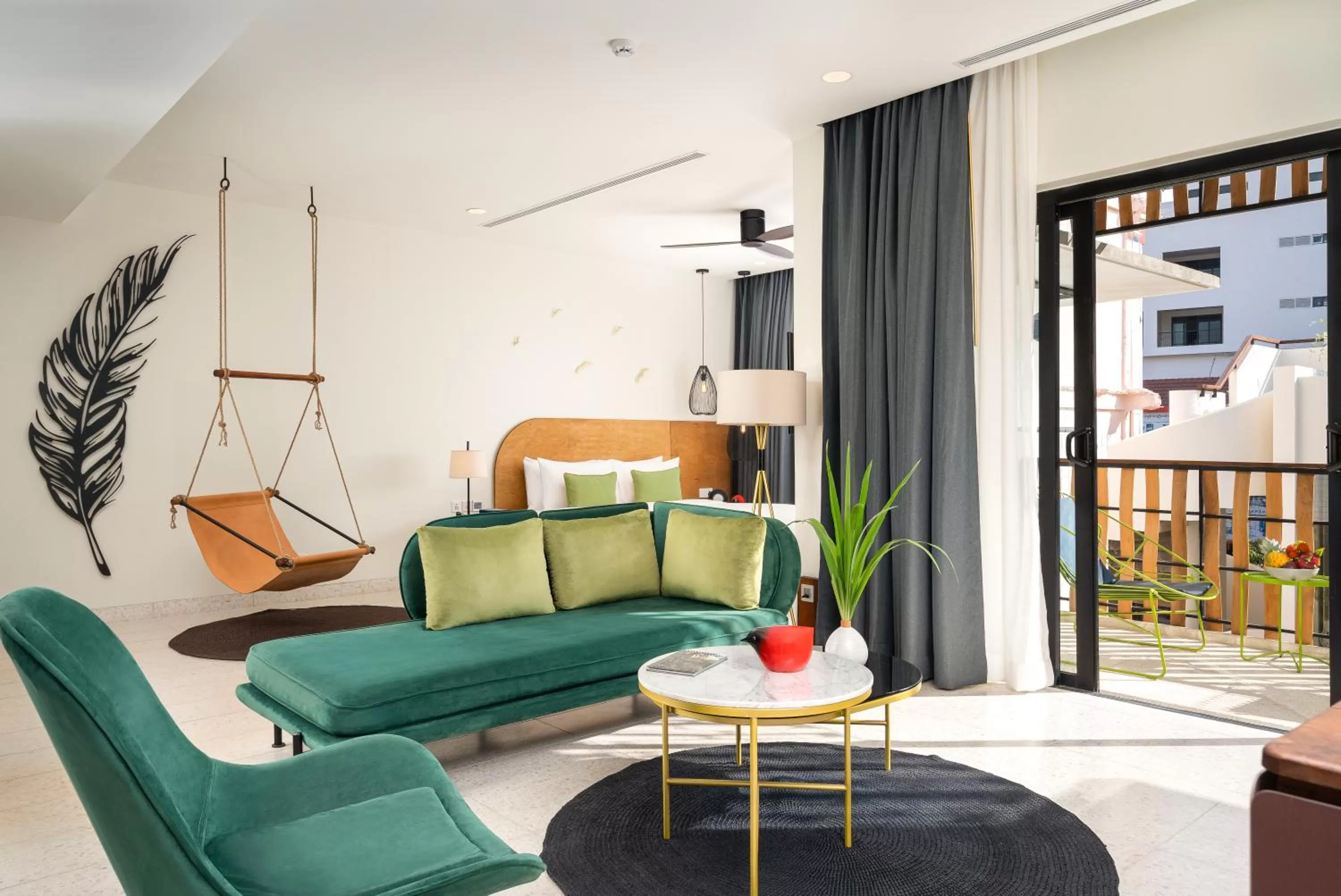 Bedroom in The Aviary Hotel