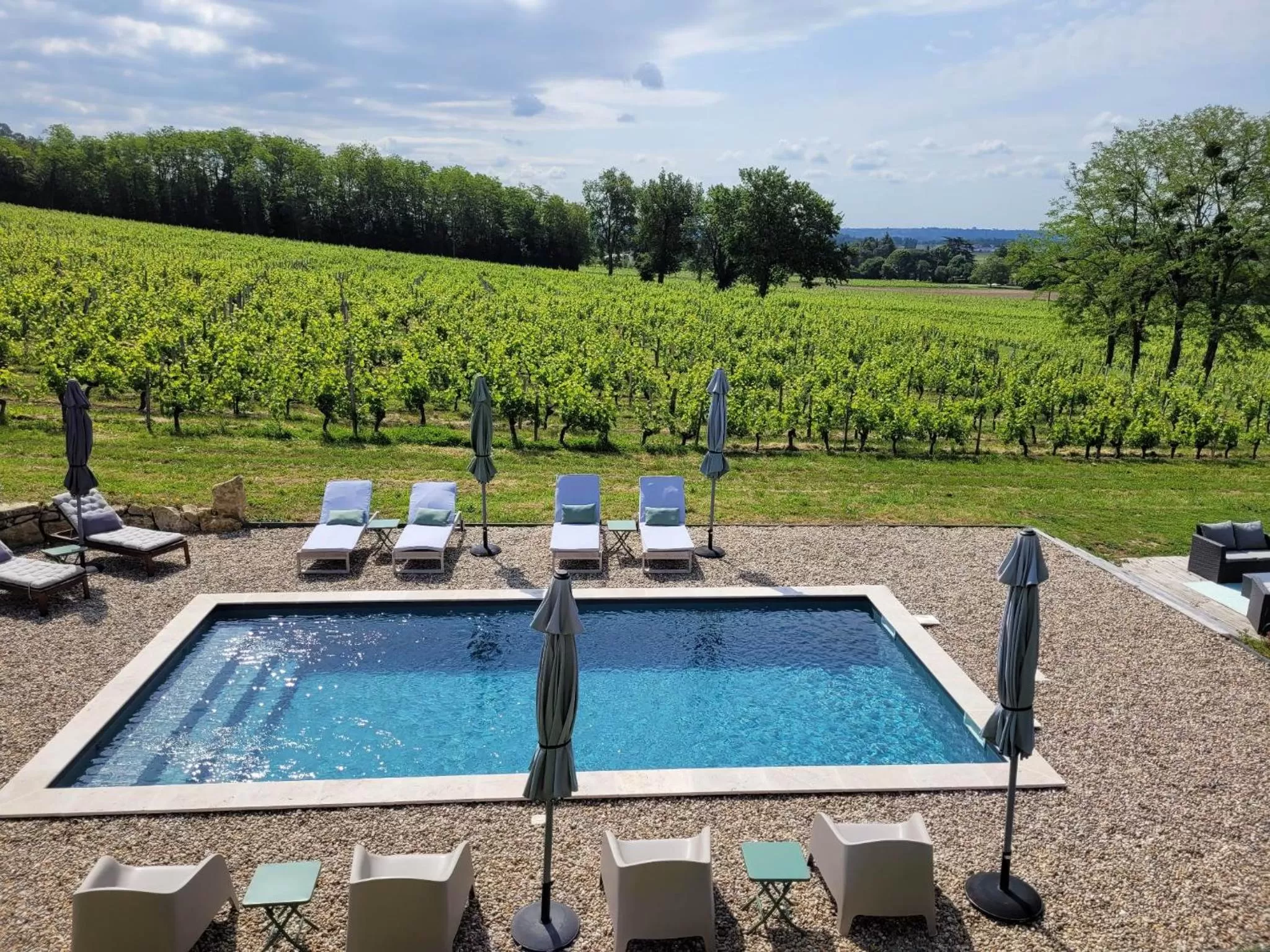 Swimming pool in A L'OMBRE DE LA TREILLE -Proche Saint-Emilion