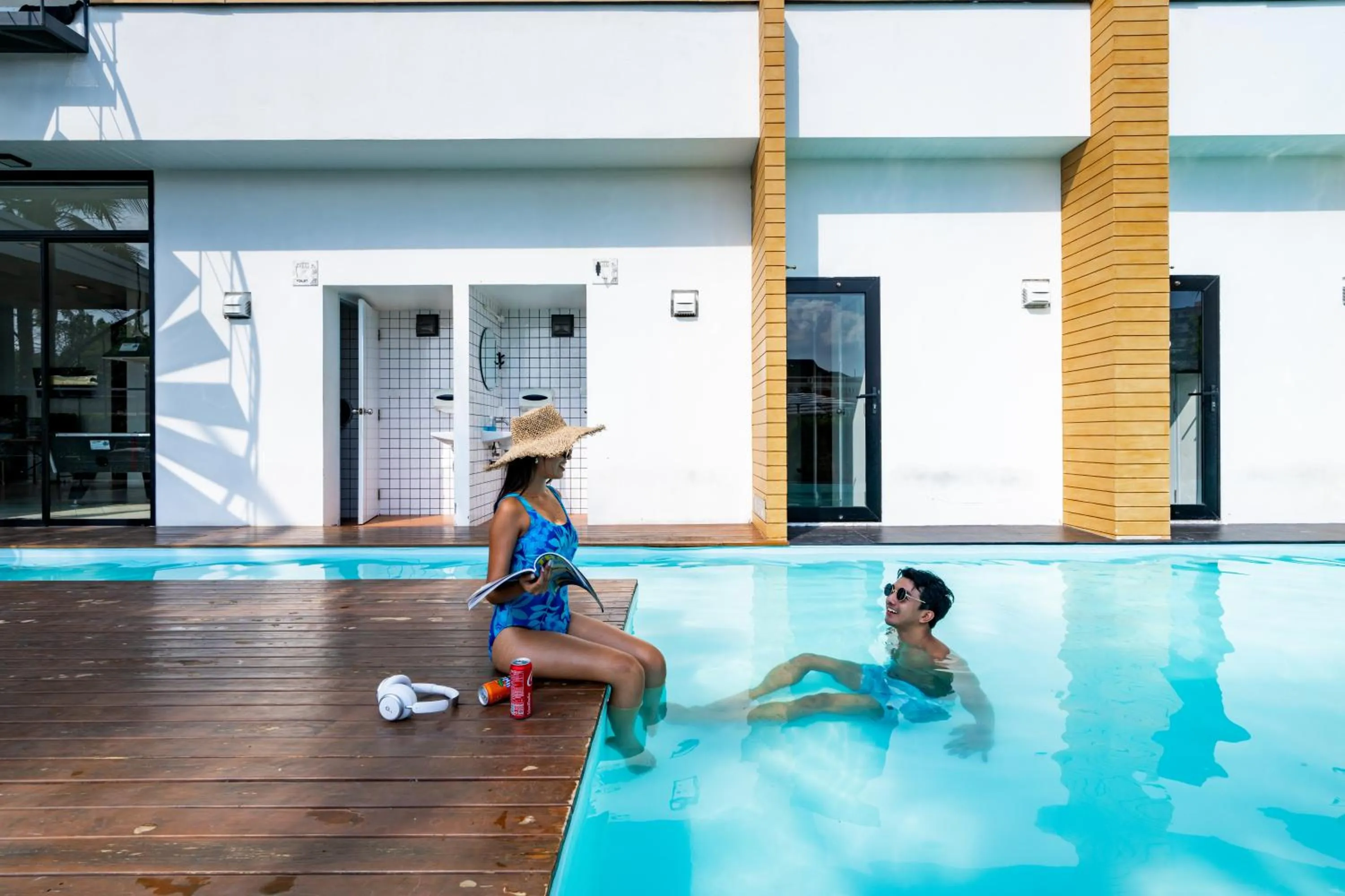 Pool view in Book a Bed Poshtel - SHA Plus