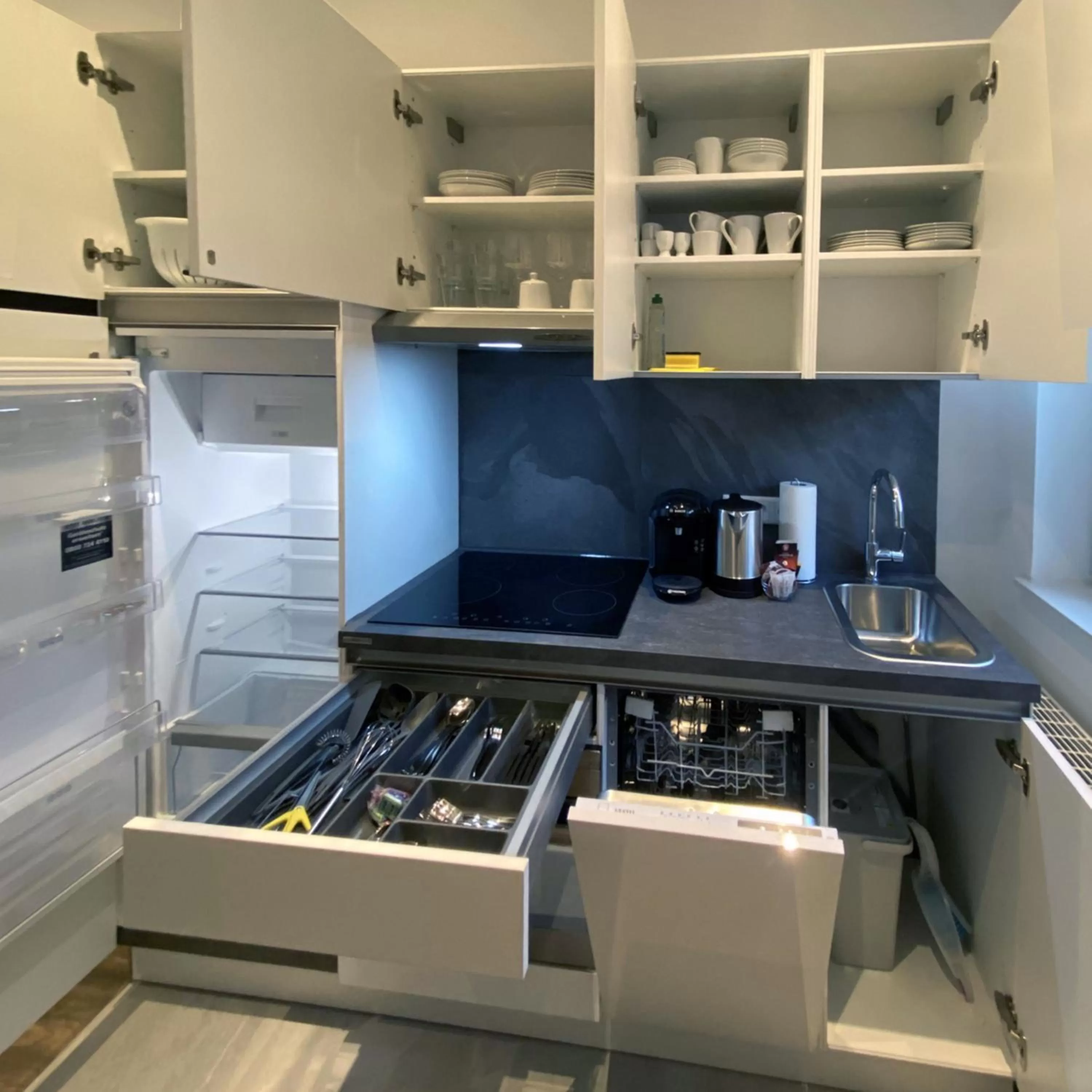 Kitchen or kitchenette in Nurban Apartments Oldtown