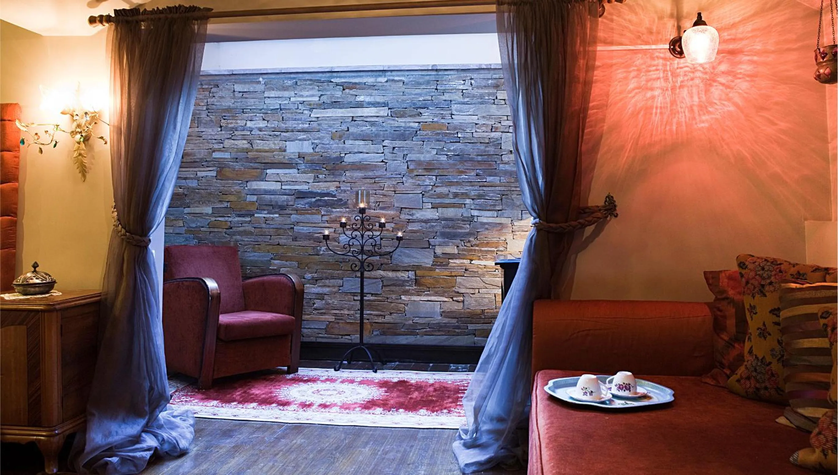 Seating area in Kitapevi Hotel