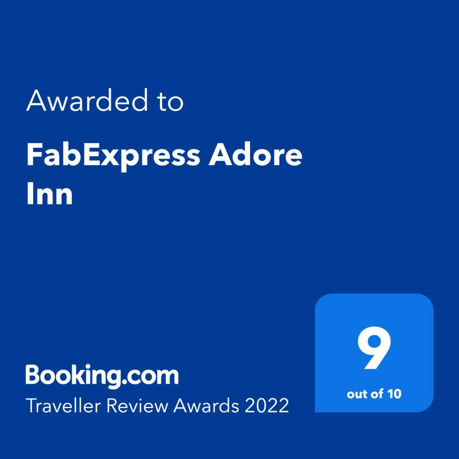 Certificate/Award in FabExpress Adore Inn - Nr Mumbai International Airport