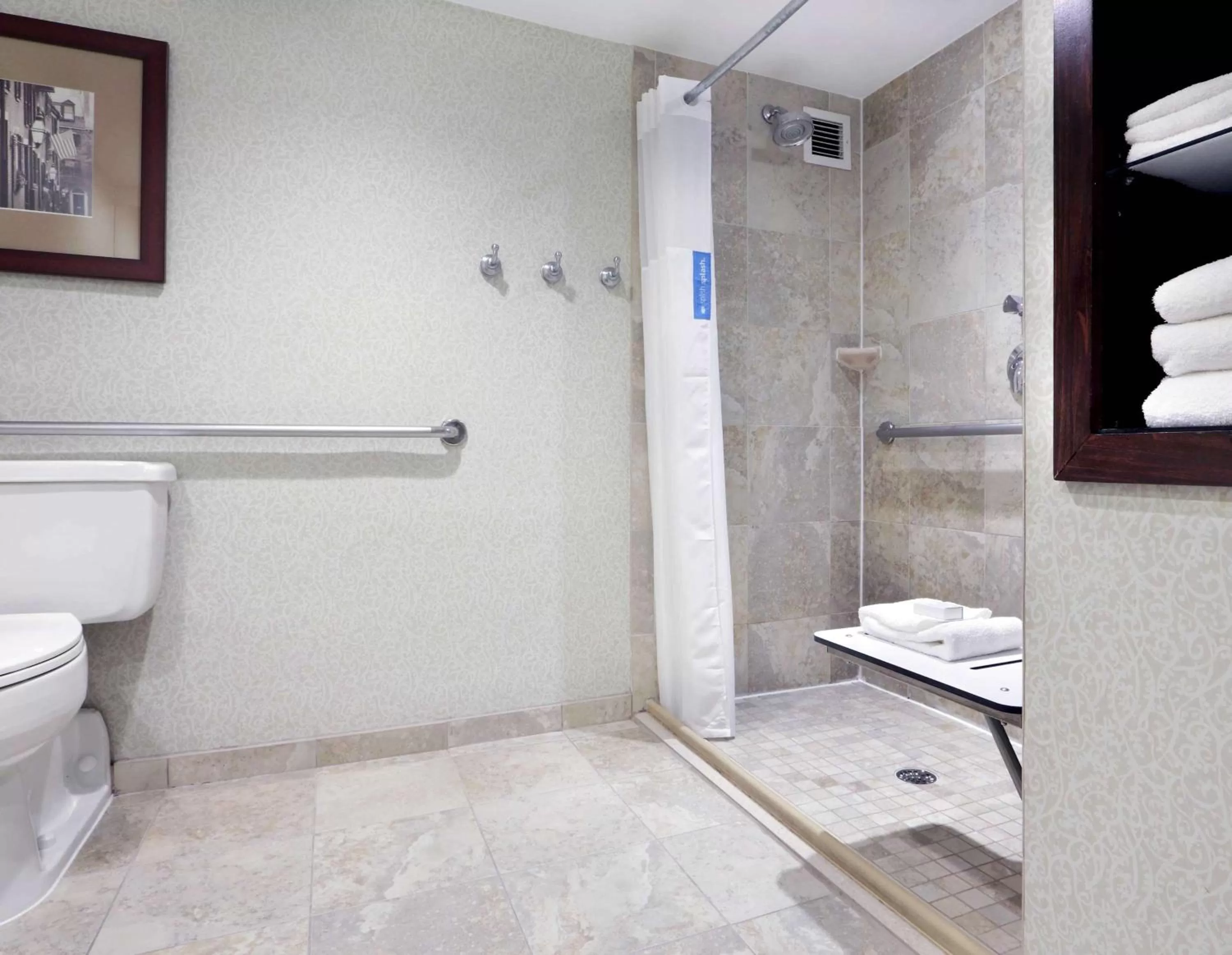 Shower in Hampton Inn Boston-Natick