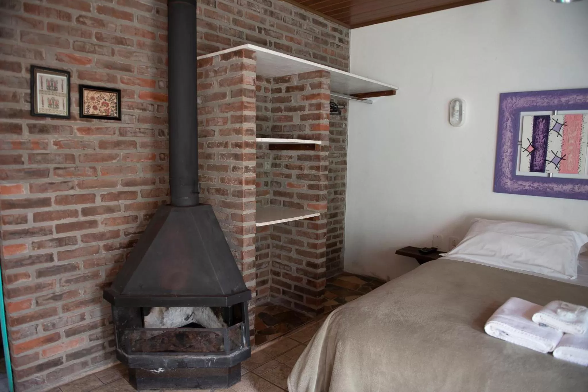 Bed in Pousada da Chacara