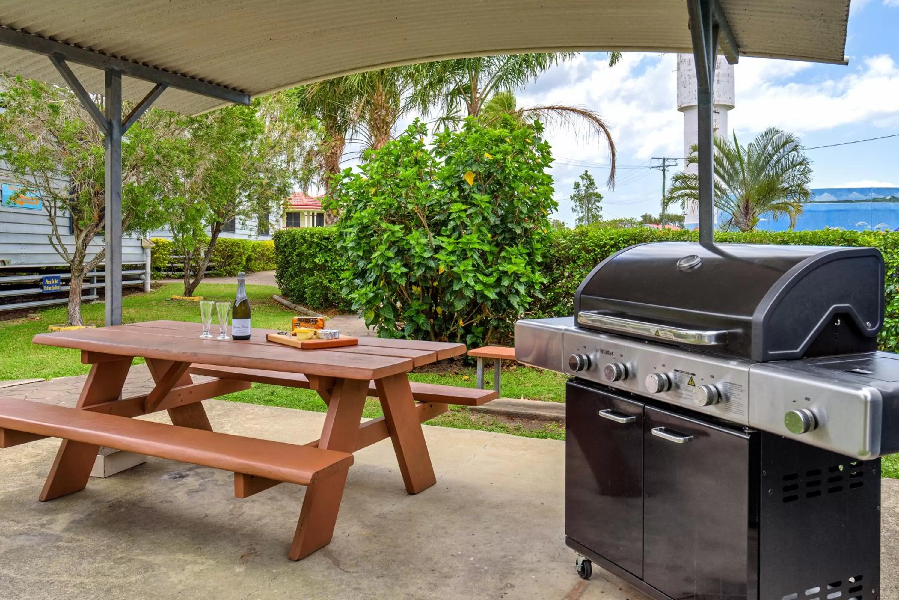 BBQ facilities in Tin Can Bay's Sleepy Lagoon Motel
