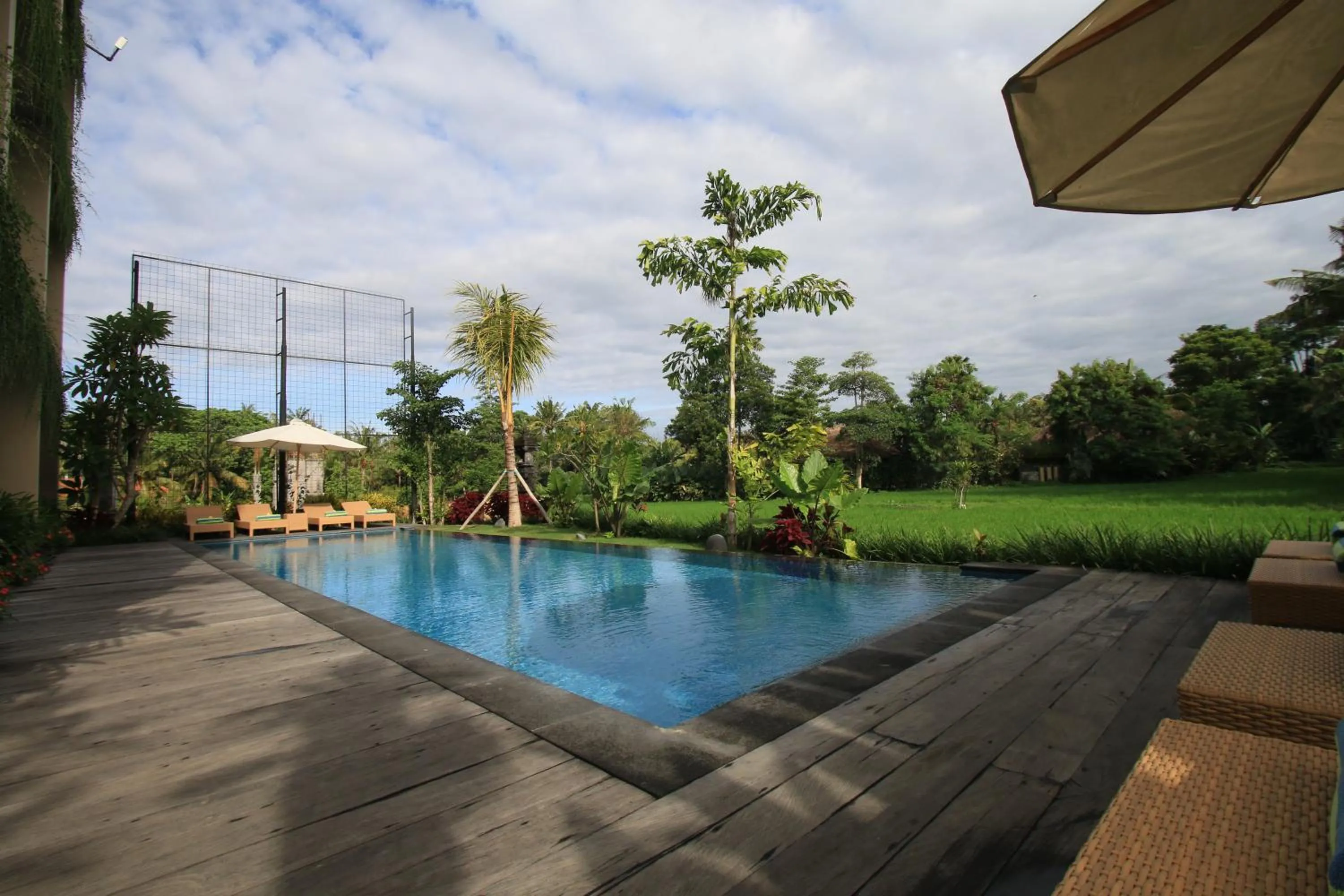 Pool view in Byasa Ubud
